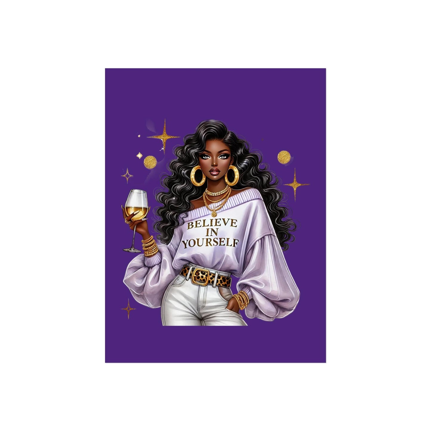 Empowering Fine Art Poster | Inspirational Home Decor | Believe in Yourself Wall Art | Gift for Her | Motivational Art Print