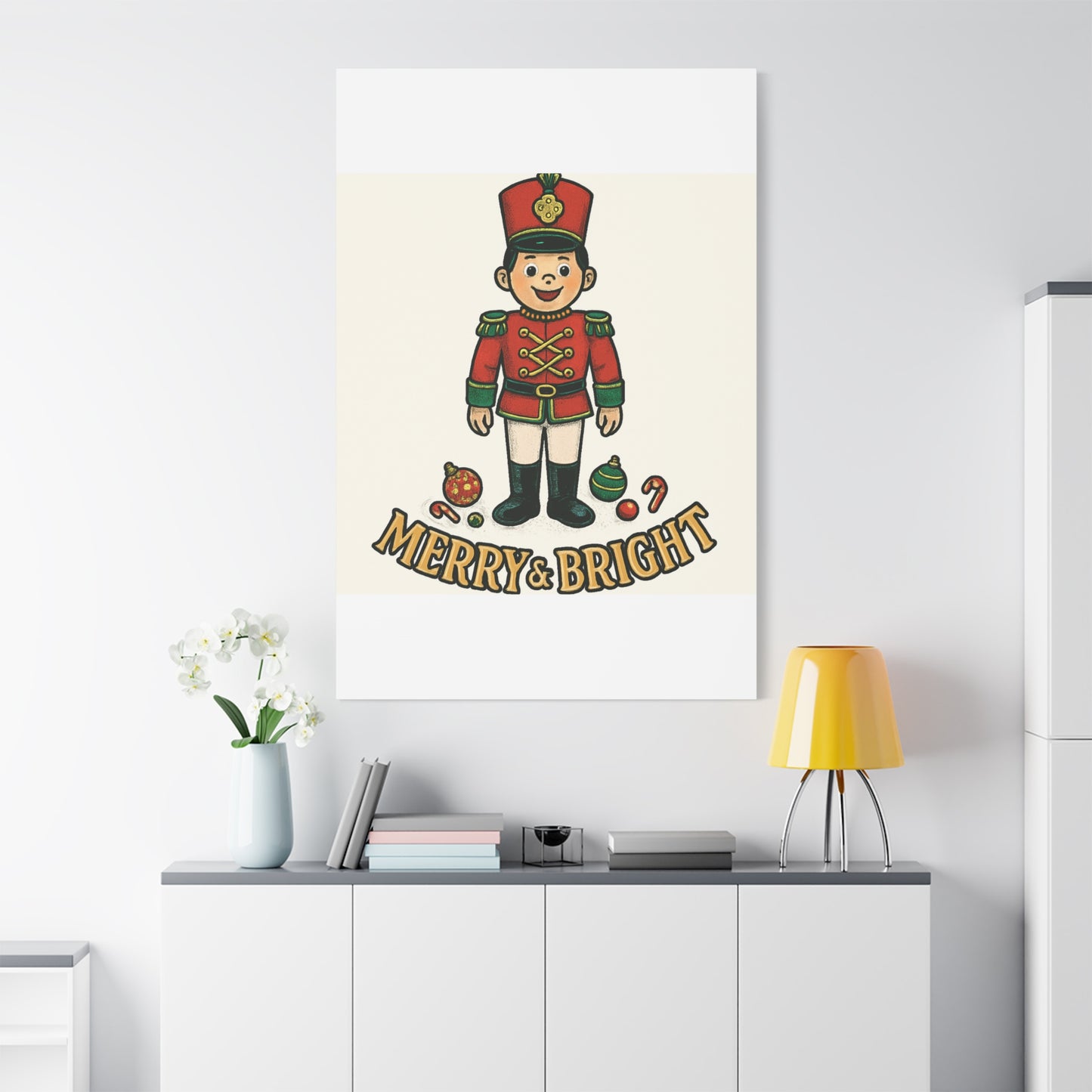 Nutcracker Soldier Matte Canvas Wall Art — Merry & Bright Holiday Decor
