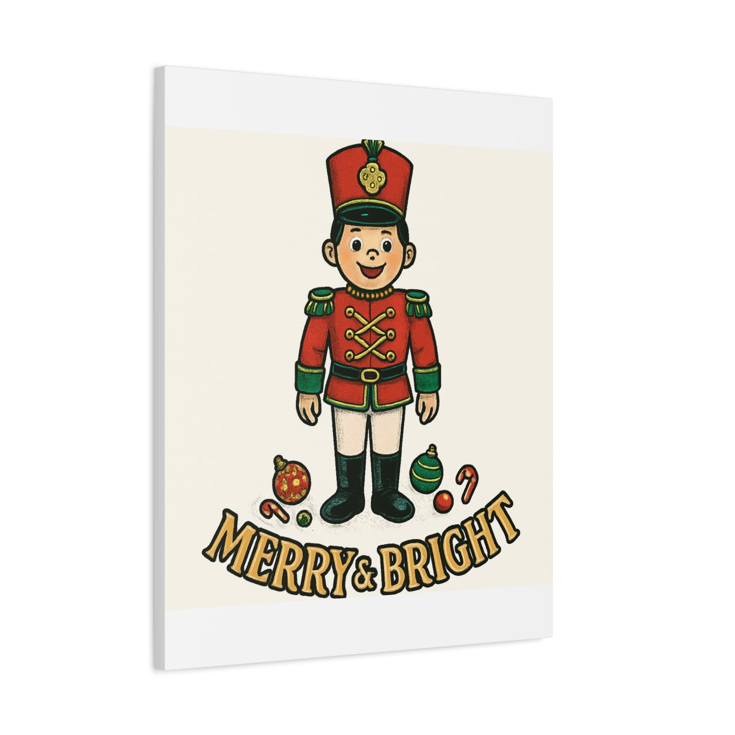 Nutcracker Soldier Matte Canvas Wall Art — Merry & Bright Holiday Decor