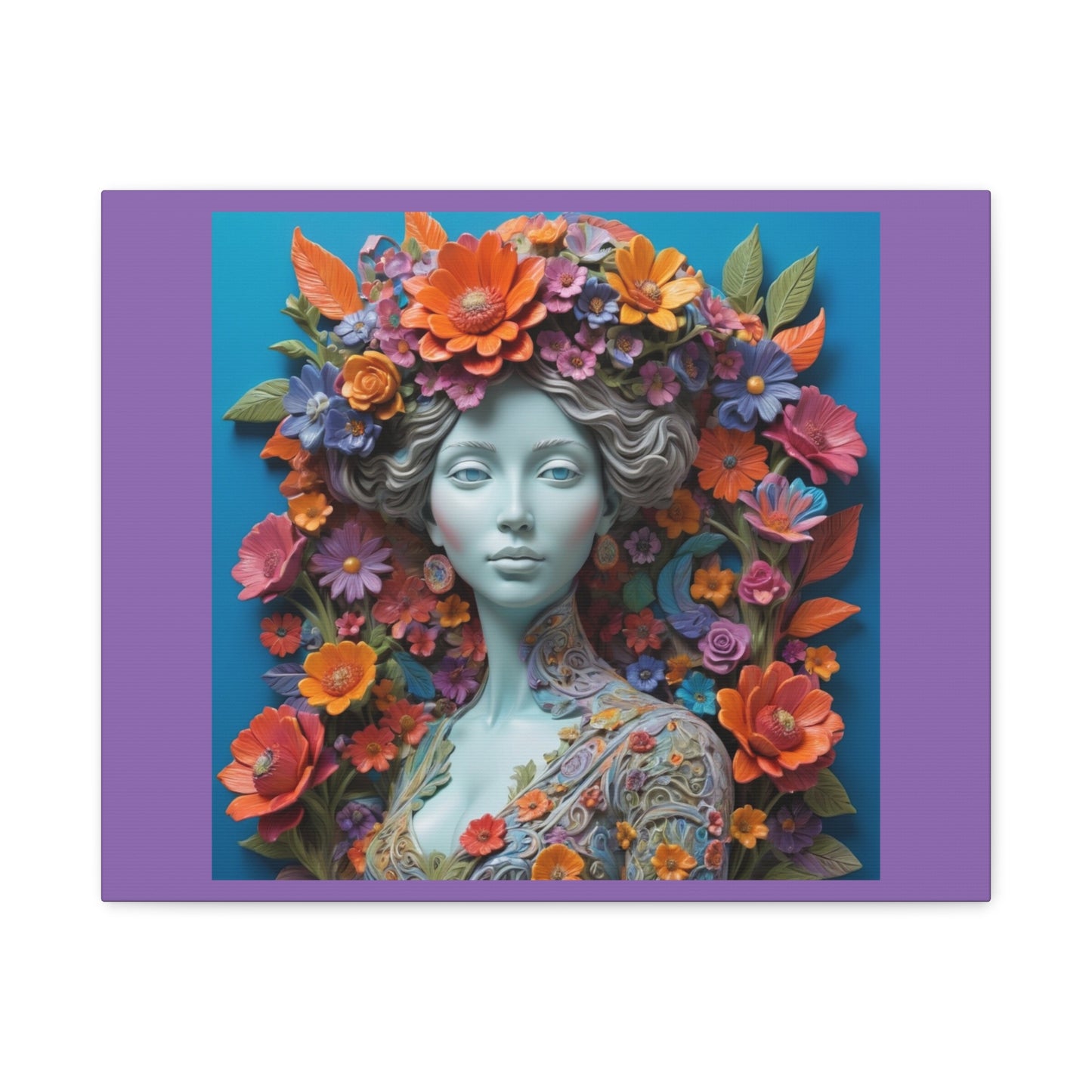 Floral Goddess Matte Canvas Print — Stretched Wall Art