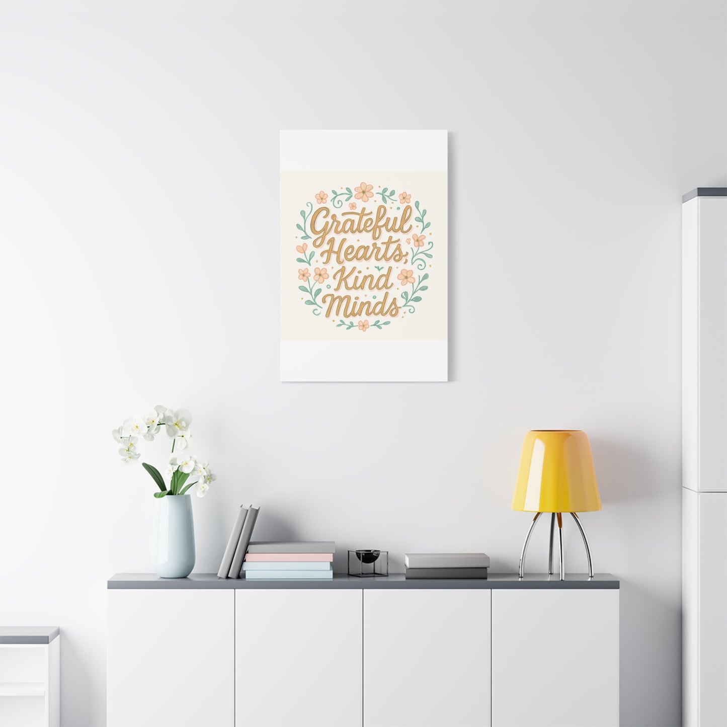 Grateful Hearts Kind Minds Canvas Wall Art