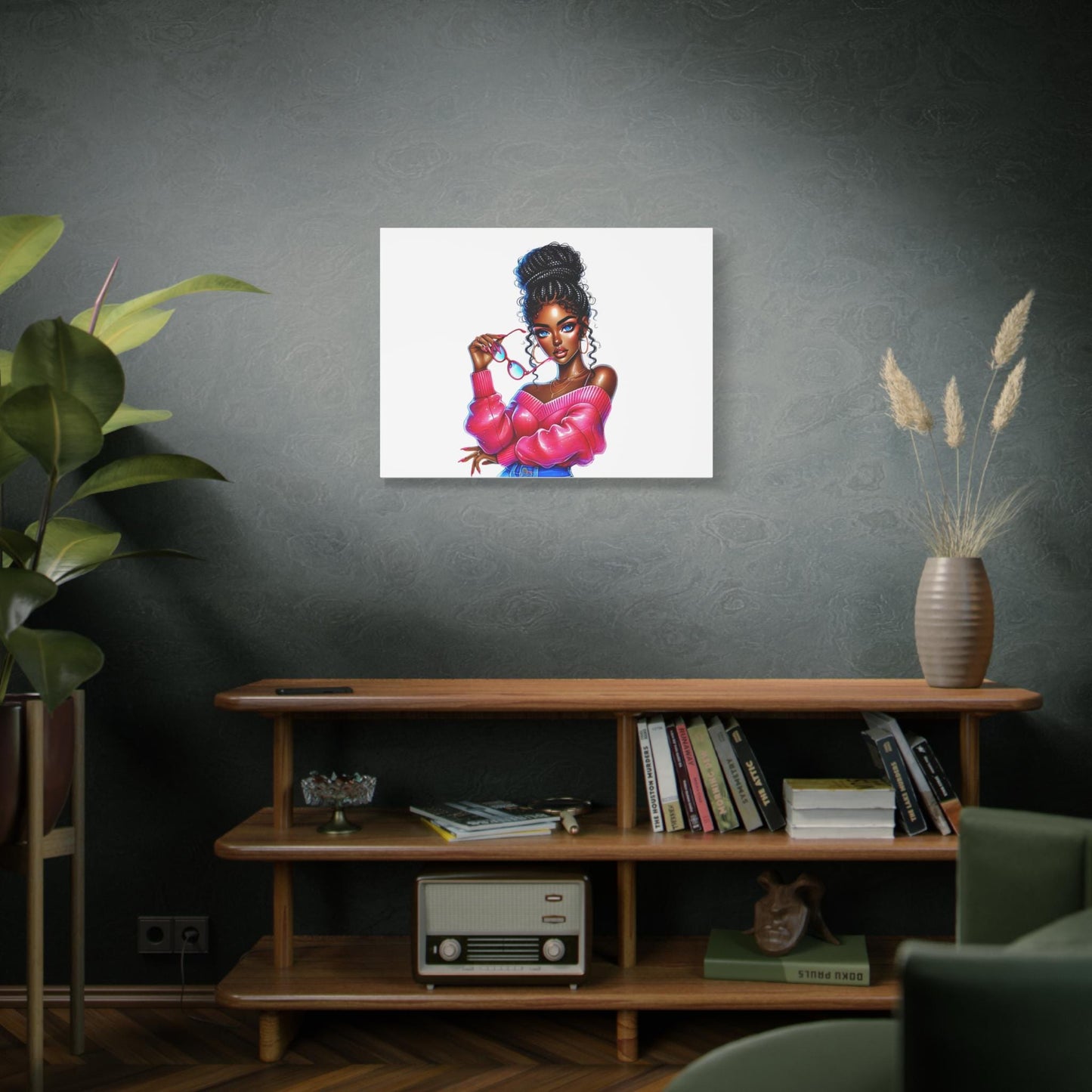 Stylish Canvas Art Print, Wall Decor for Home, Gift for Her, Modern Art, Woman Illustration, Trendy Wall Art