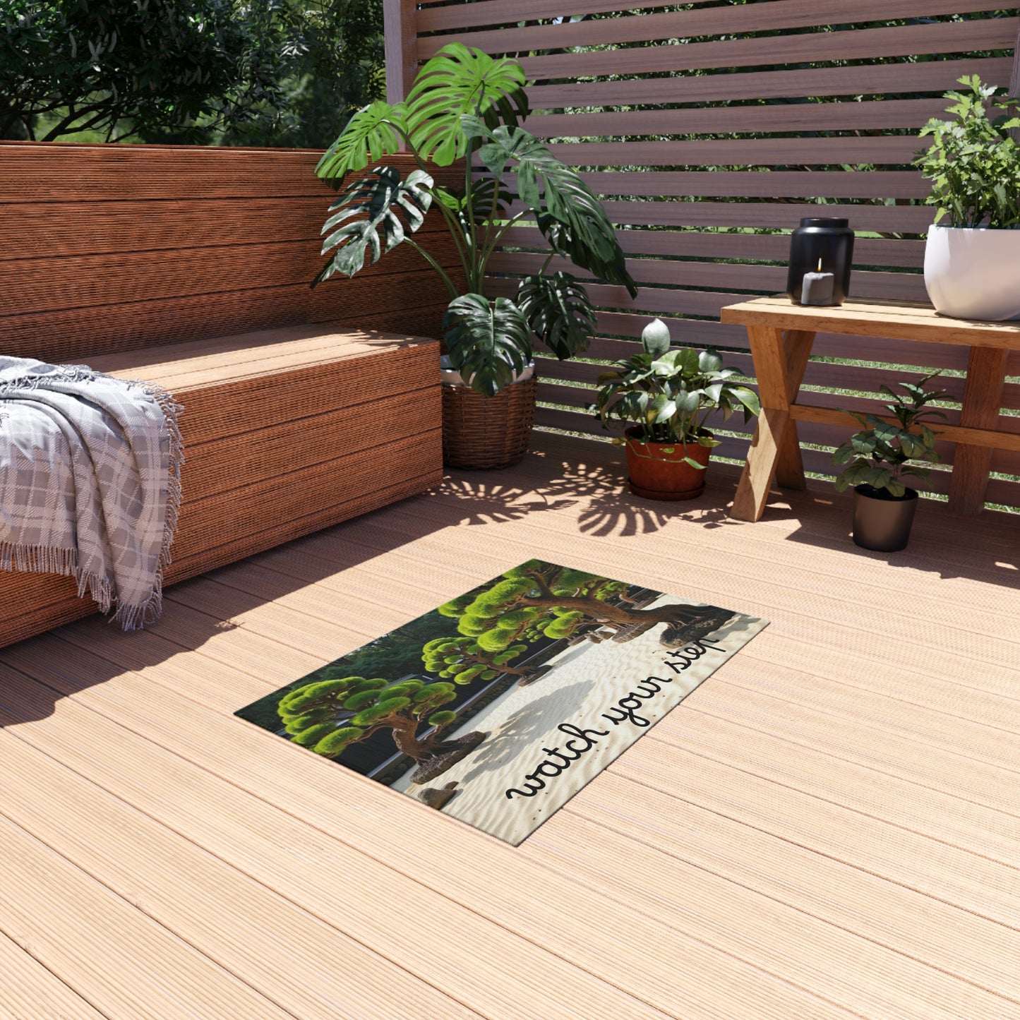 Outdoor Rug — Zen Garden 'Watch Your Step' Doormat