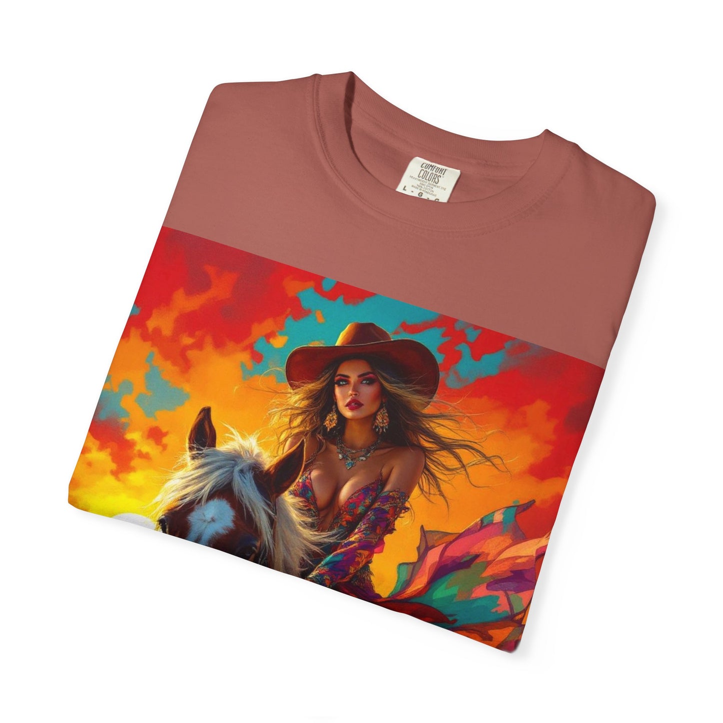 Sunset Cowgirl Horse T-Shirt