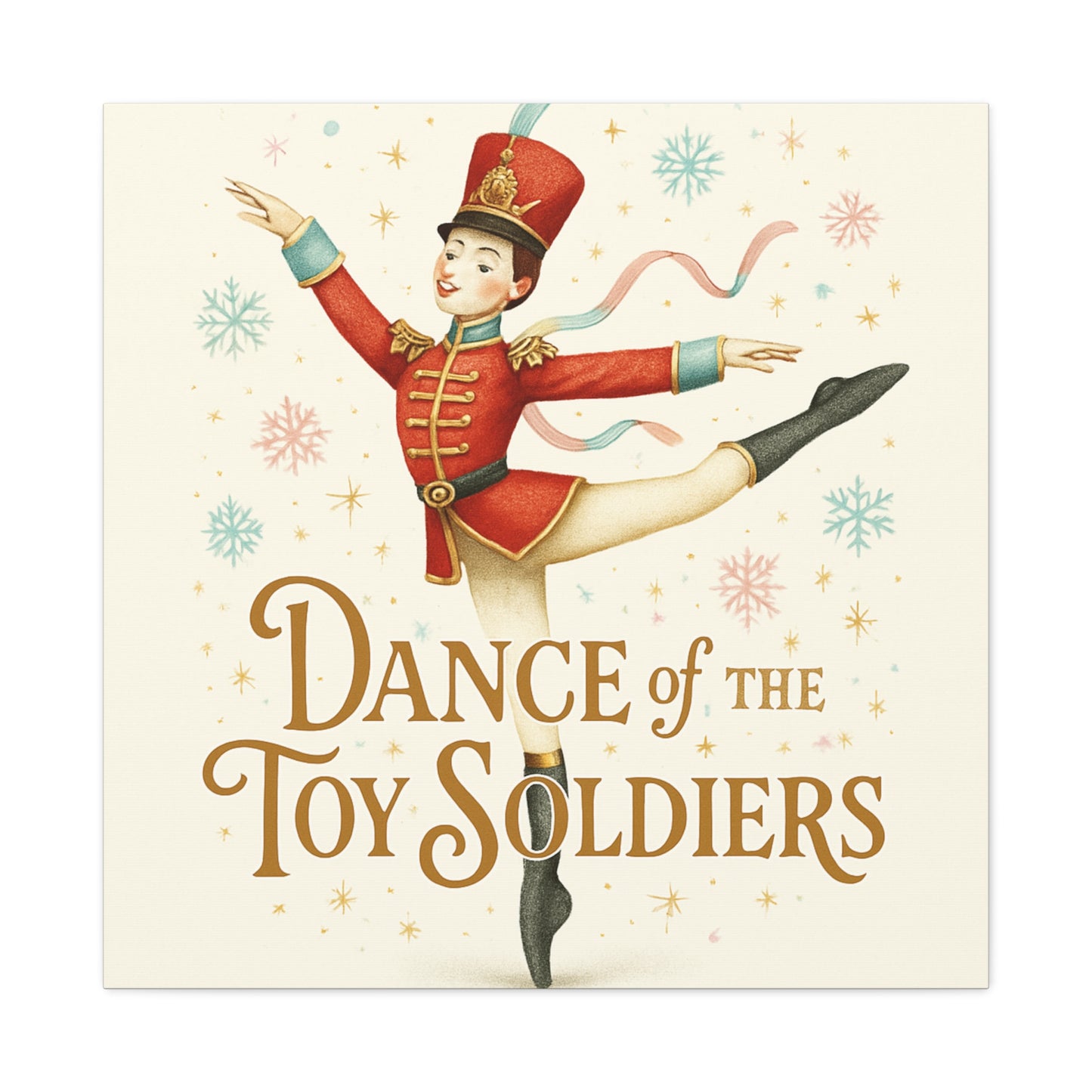 Dance of the Toy Soldiers Canvas Wall Art — Vintage Nutcracker Ballet Print