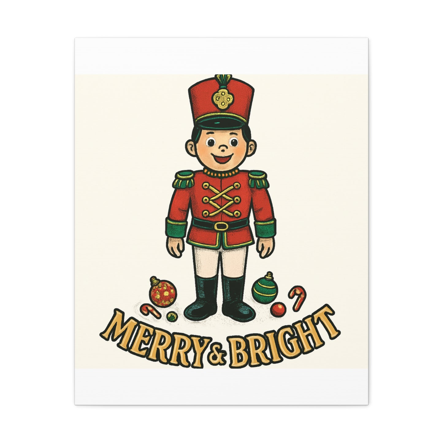 Nutcracker Soldier Matte Canvas Wall Art — Merry & Bright Holiday Decor