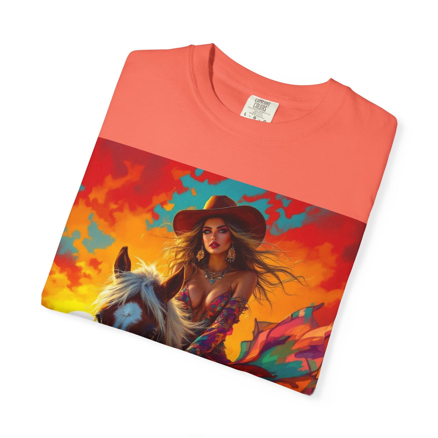 Sunset Cowgirl Horse T-Shirt