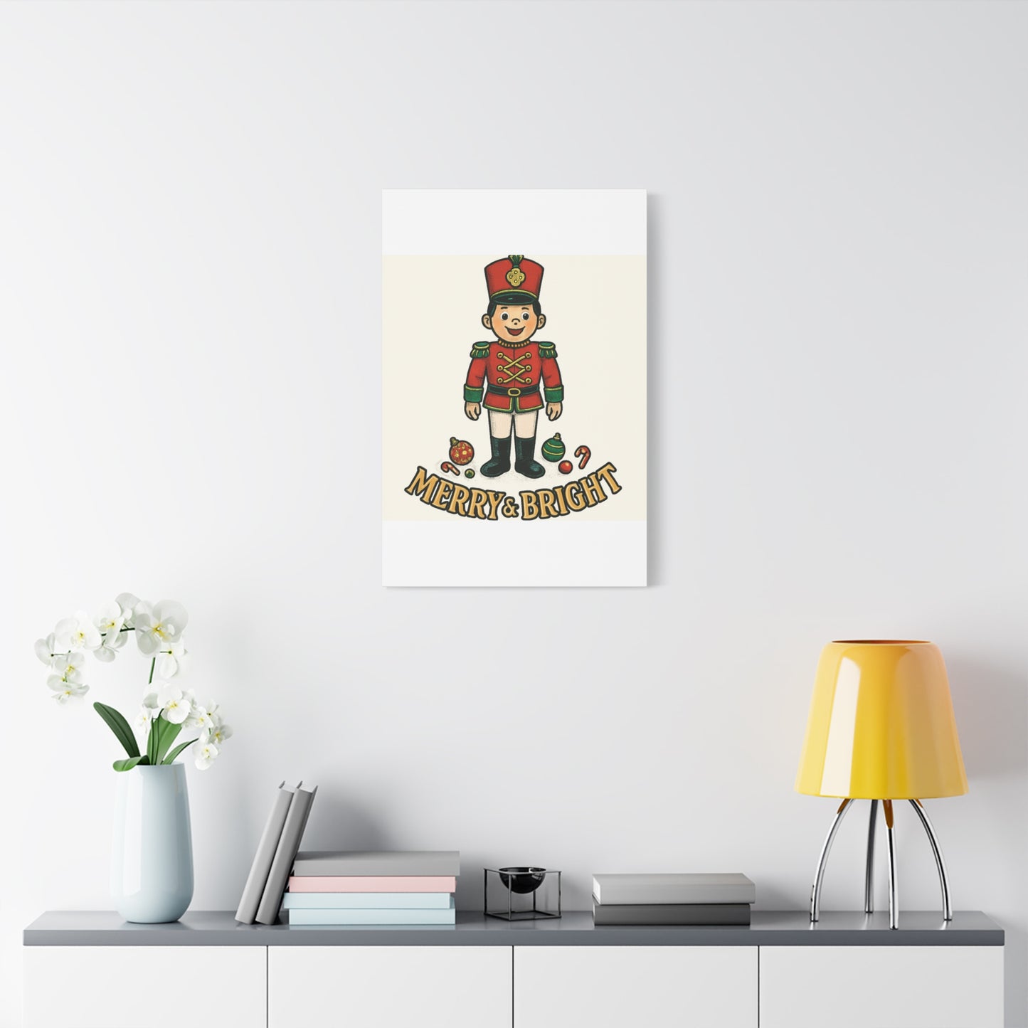 Nutcracker Soldier Matte Canvas Wall Art — Merry & Bright Holiday Decor