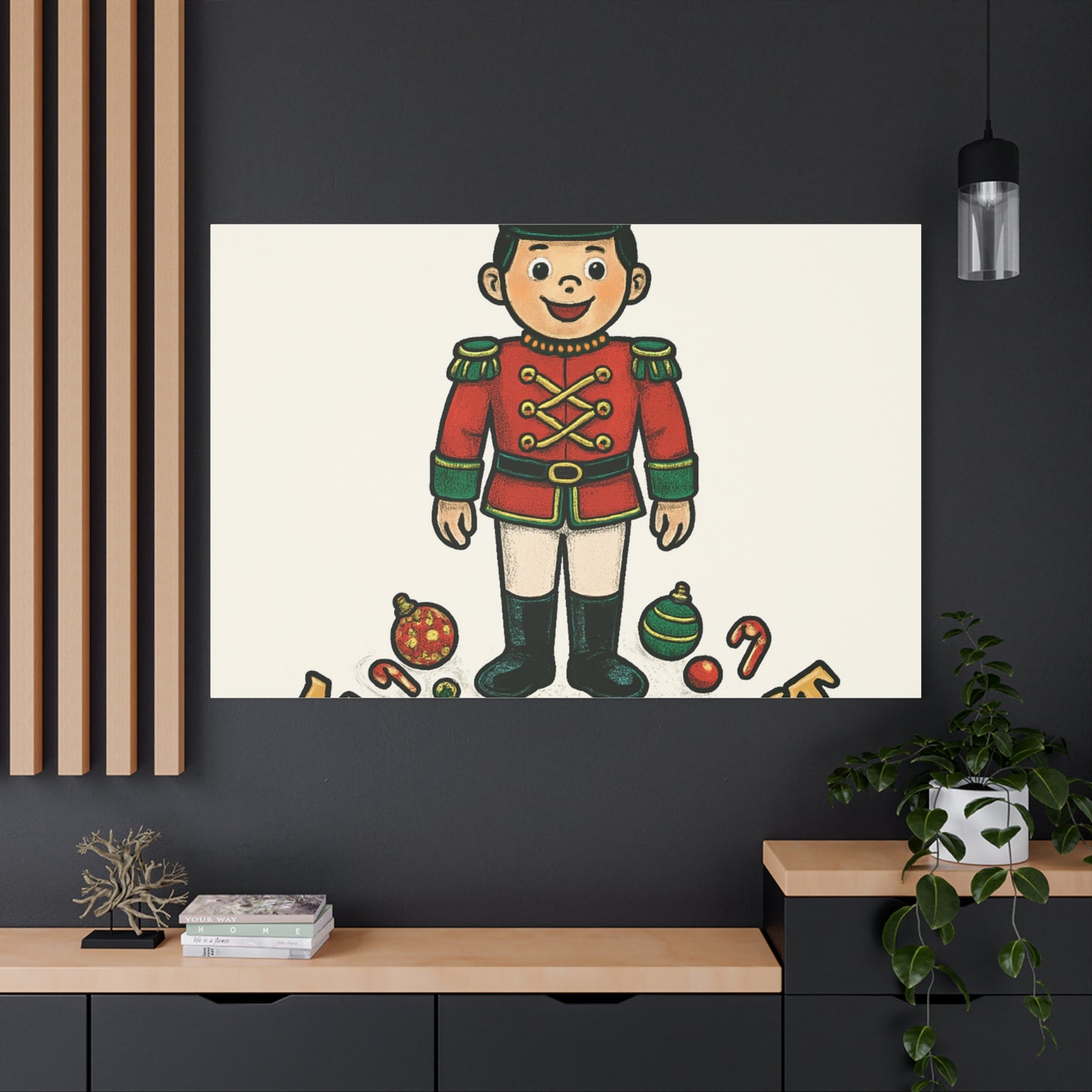 Nutcracker Soldier Matte Canvas Wall Art — Merry & Bright Holiday Decor