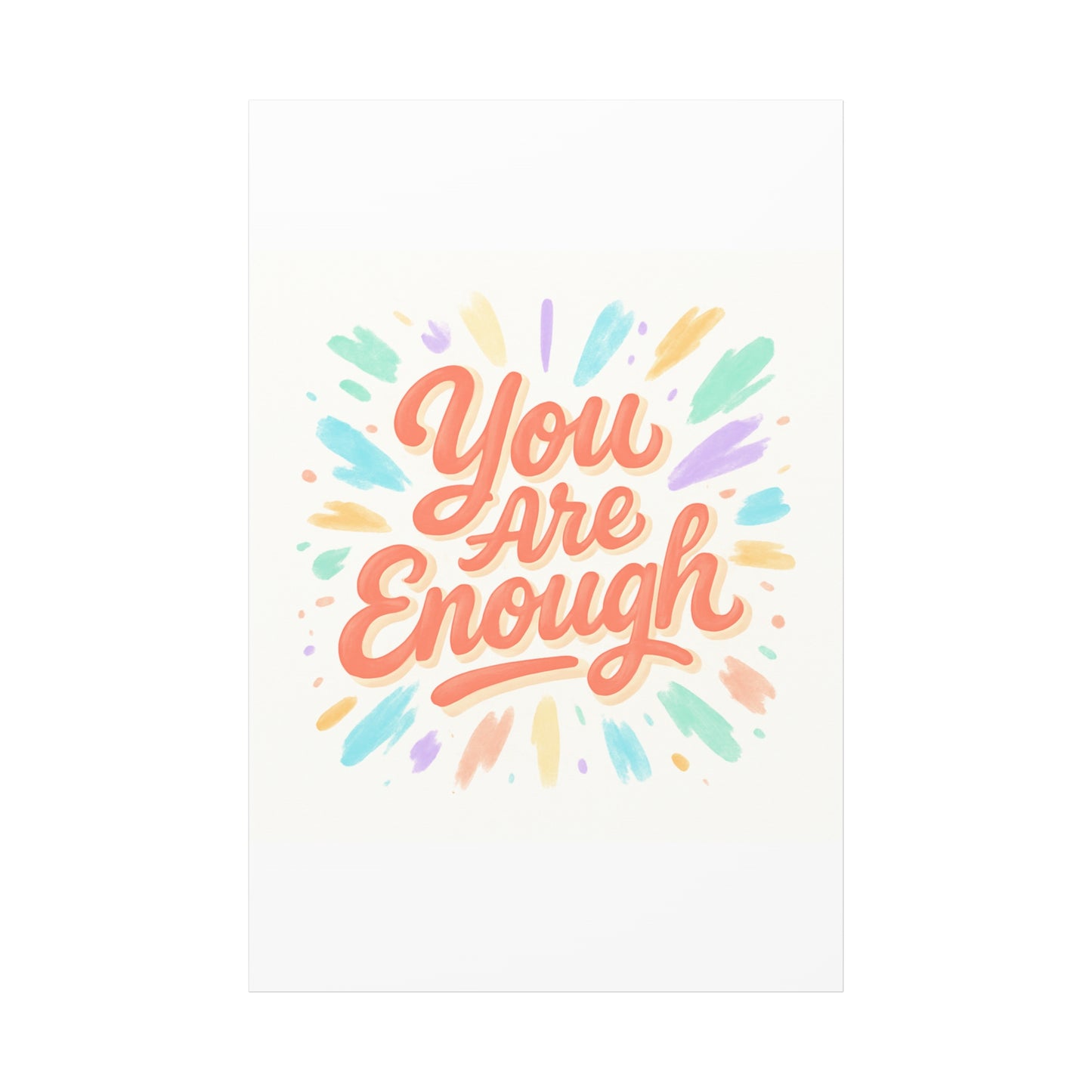 You Are Enough Canvas Wall Art — Inspirational Motivational Quote