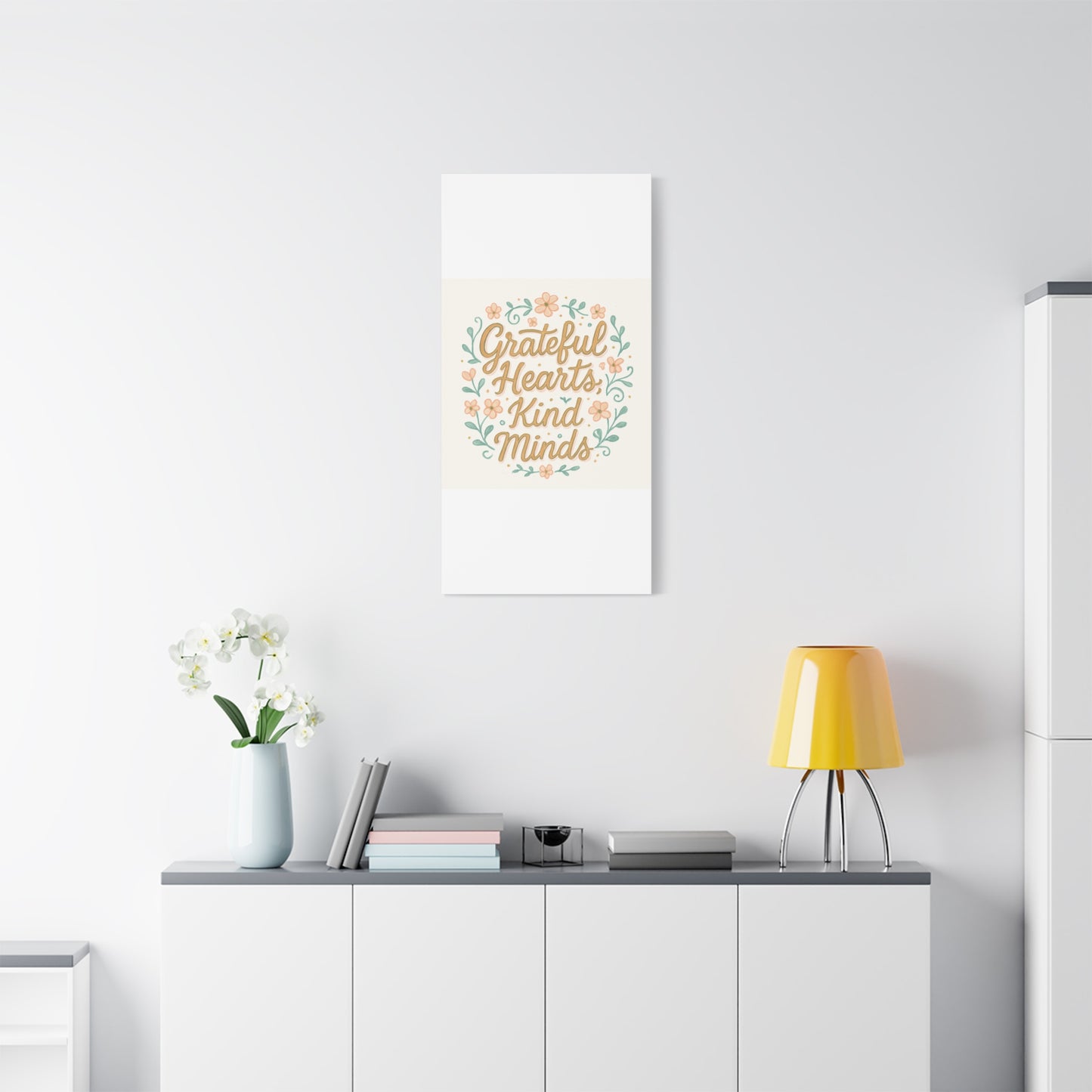 Grateful Hearts Kind Minds Canvas Wall Art