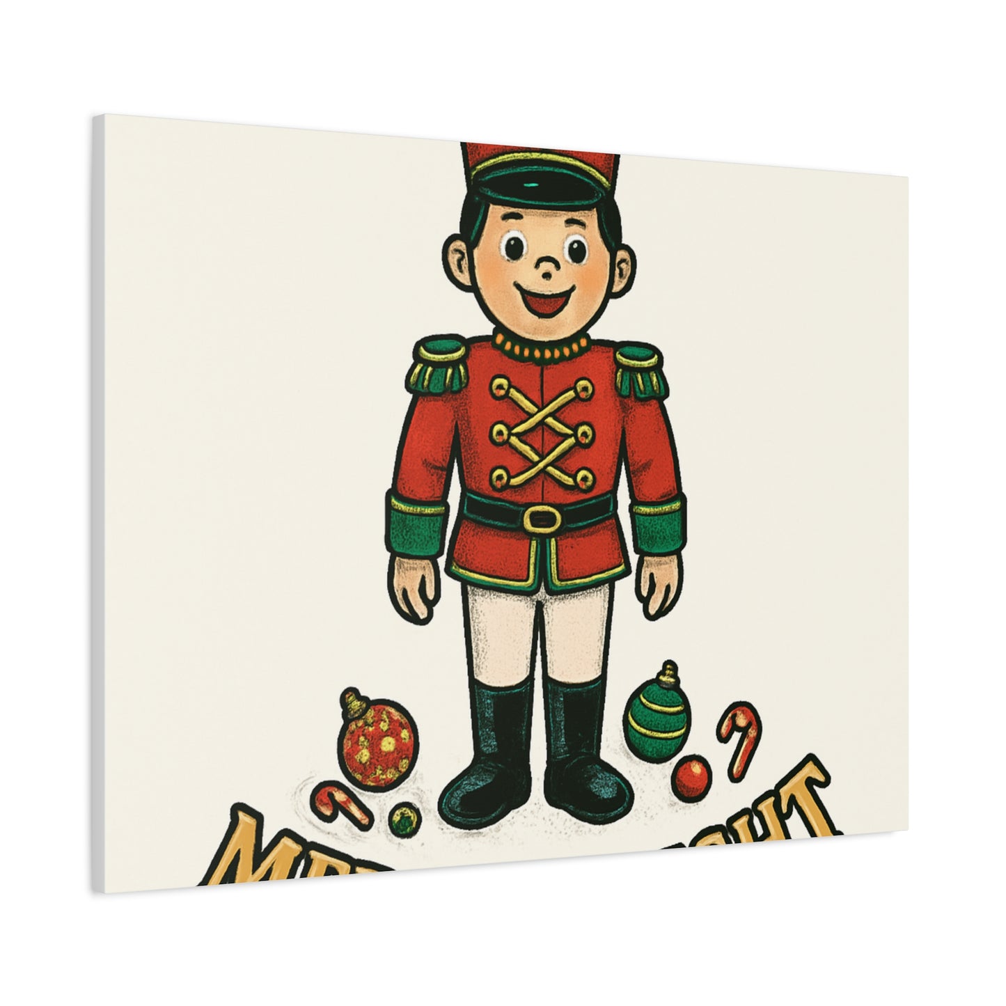 Nutcracker Soldier Matte Canvas Wall Art — Merry & Bright Holiday Decor