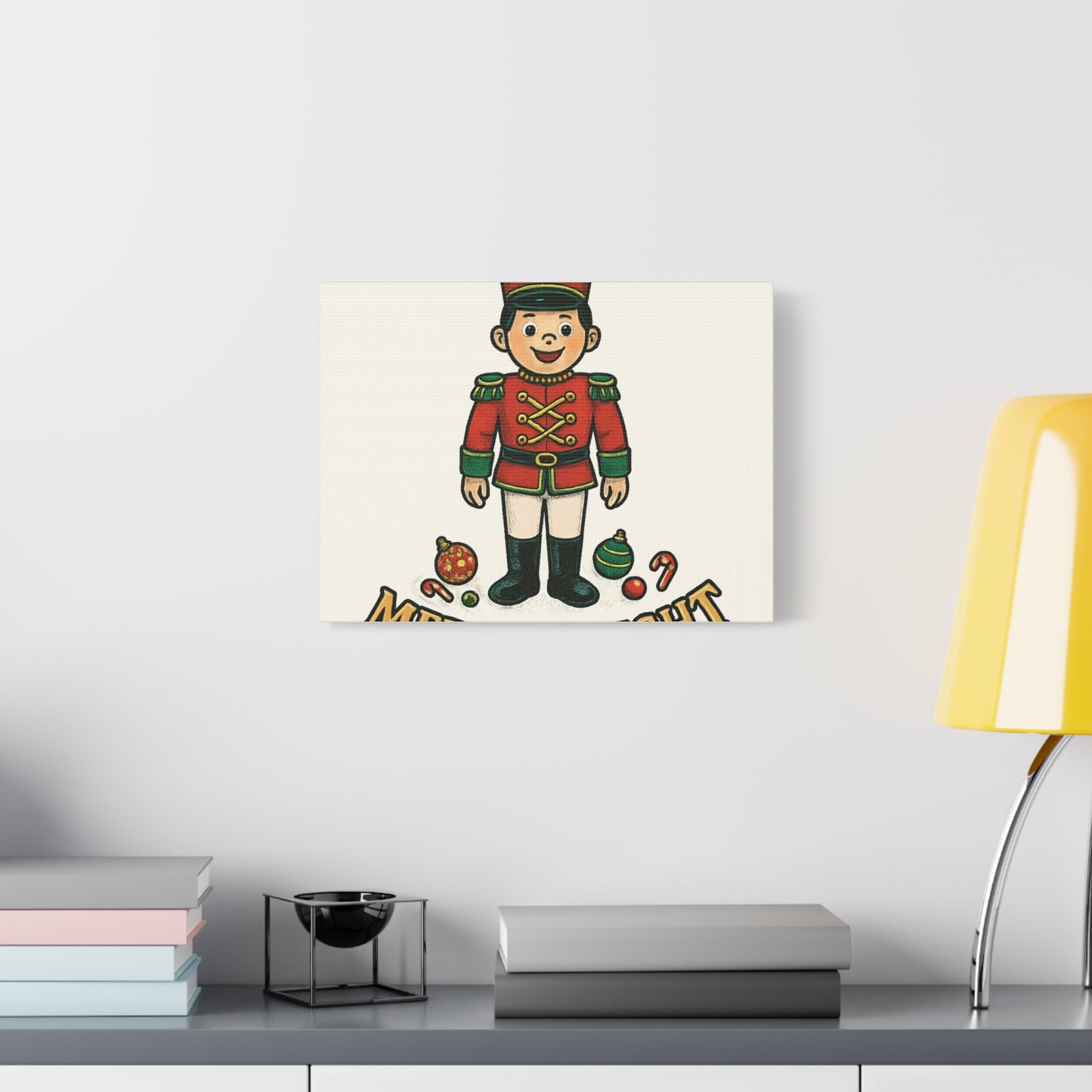 Nutcracker Soldier Matte Canvas Wall Art — Merry & Bright Holiday Decor
