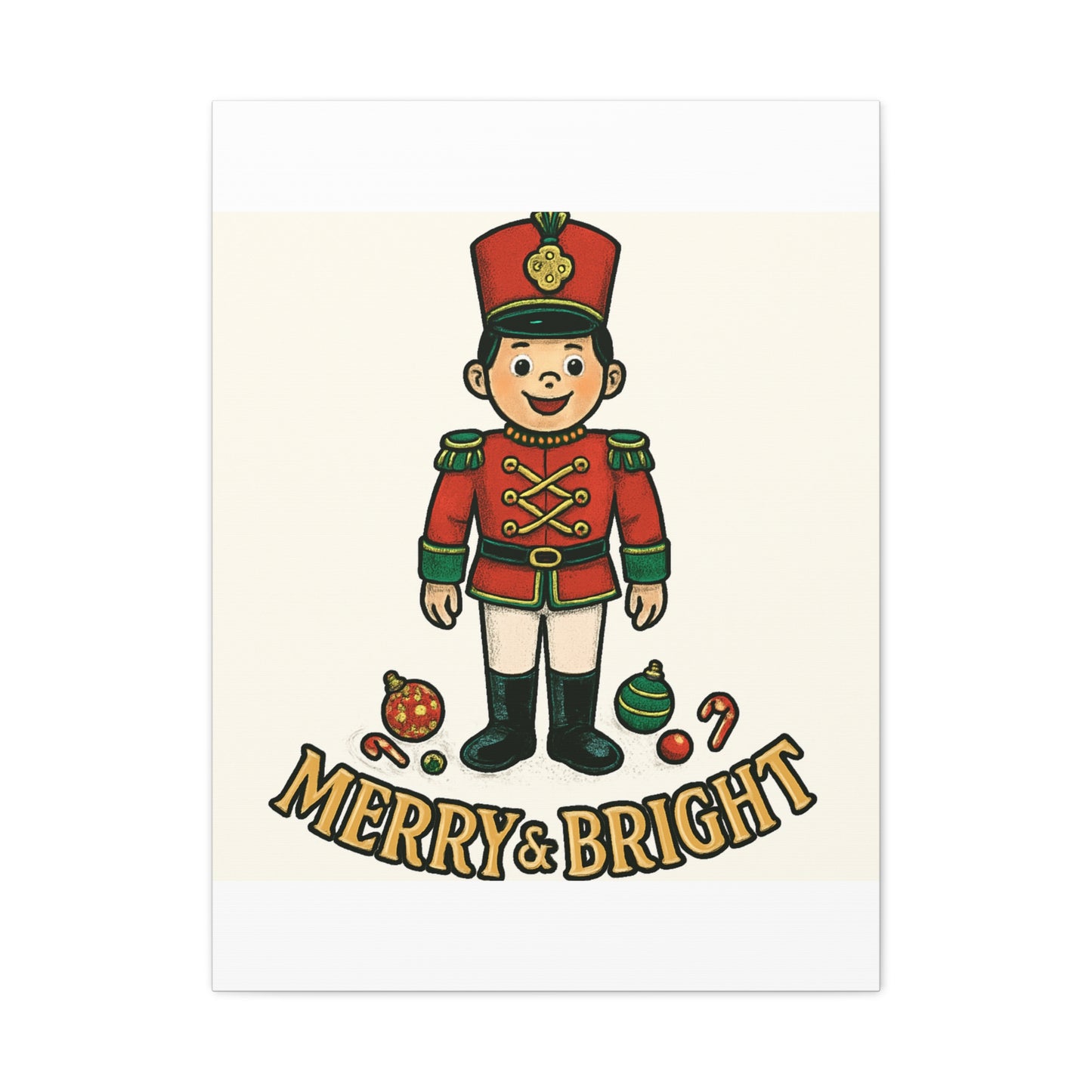 Nutcracker Soldier Matte Canvas Wall Art — Merry & Bright Holiday Decor