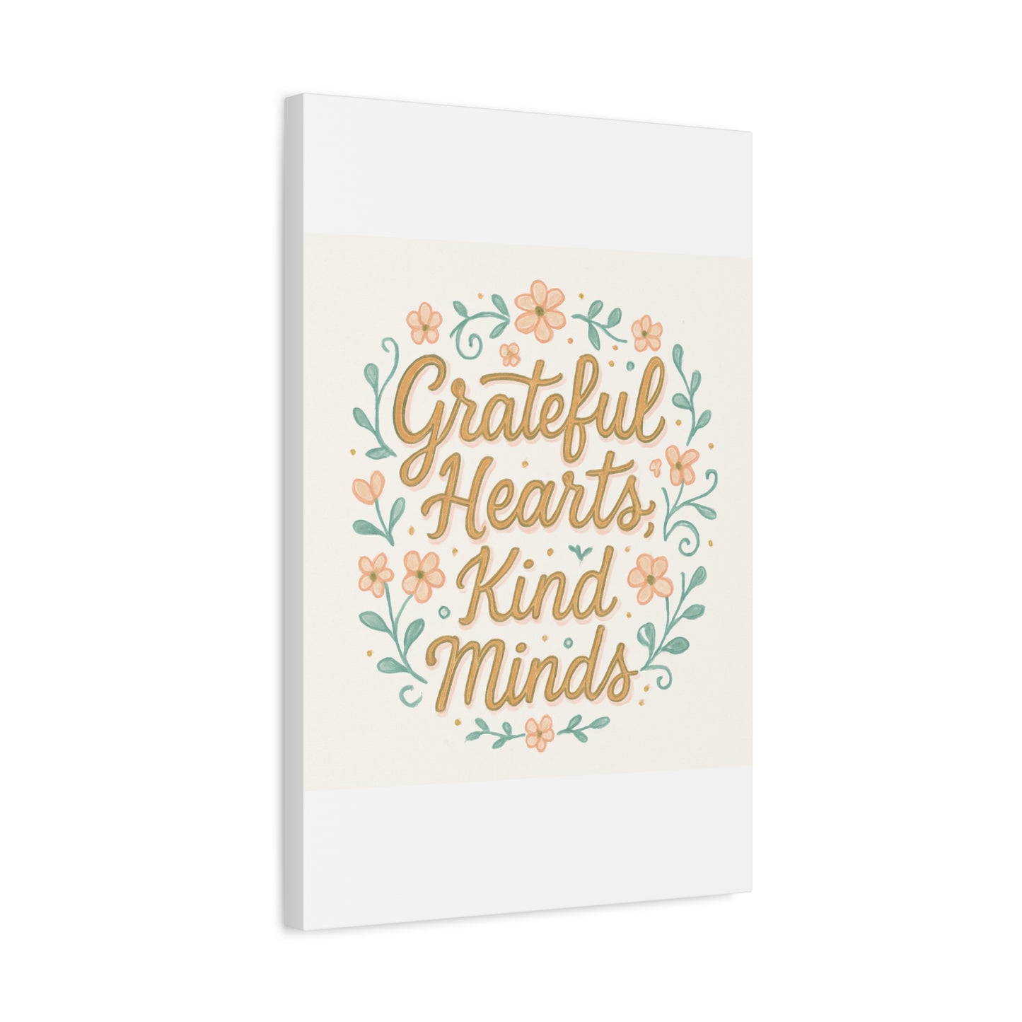 Grateful Hearts Kind Minds Canvas Wall Art