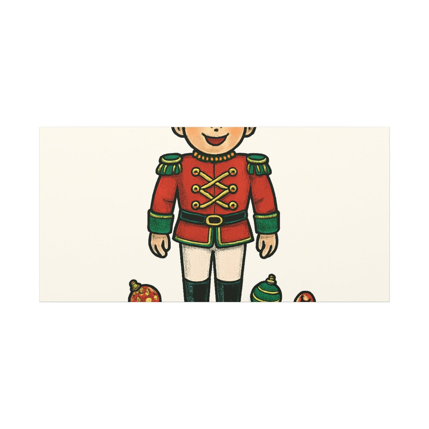 Nutcracker Soldier Matte Canvas Wall Art — Merry & Bright Holiday Decor
