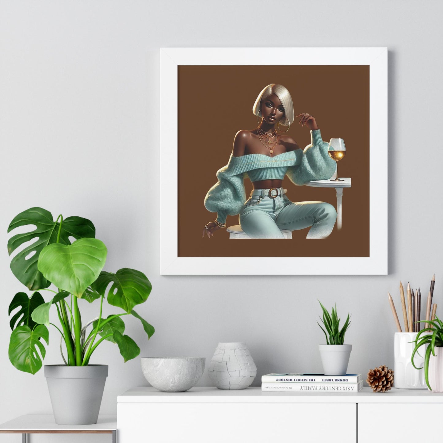 Copy of Chic Art Poster, Stylish Home Decor, Wall Art for Living Room, Wine Lover Gift, Modern Feminine Decor, Trendy Artwork