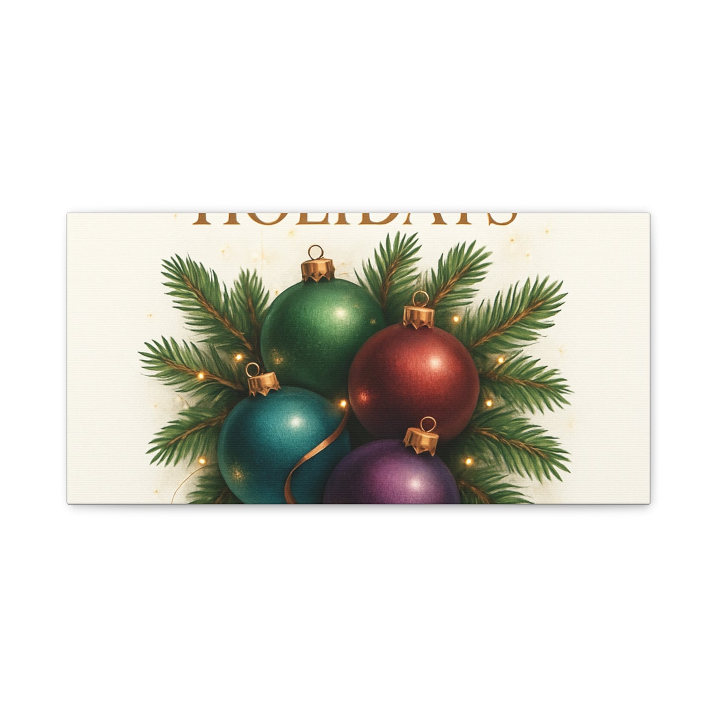 Glamorous Holidays Christmas Ornament Canvas Wall Art