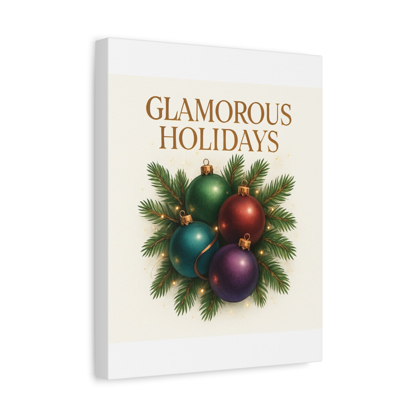 Glamorous Holidays Christmas Ornament Canvas Wall Art