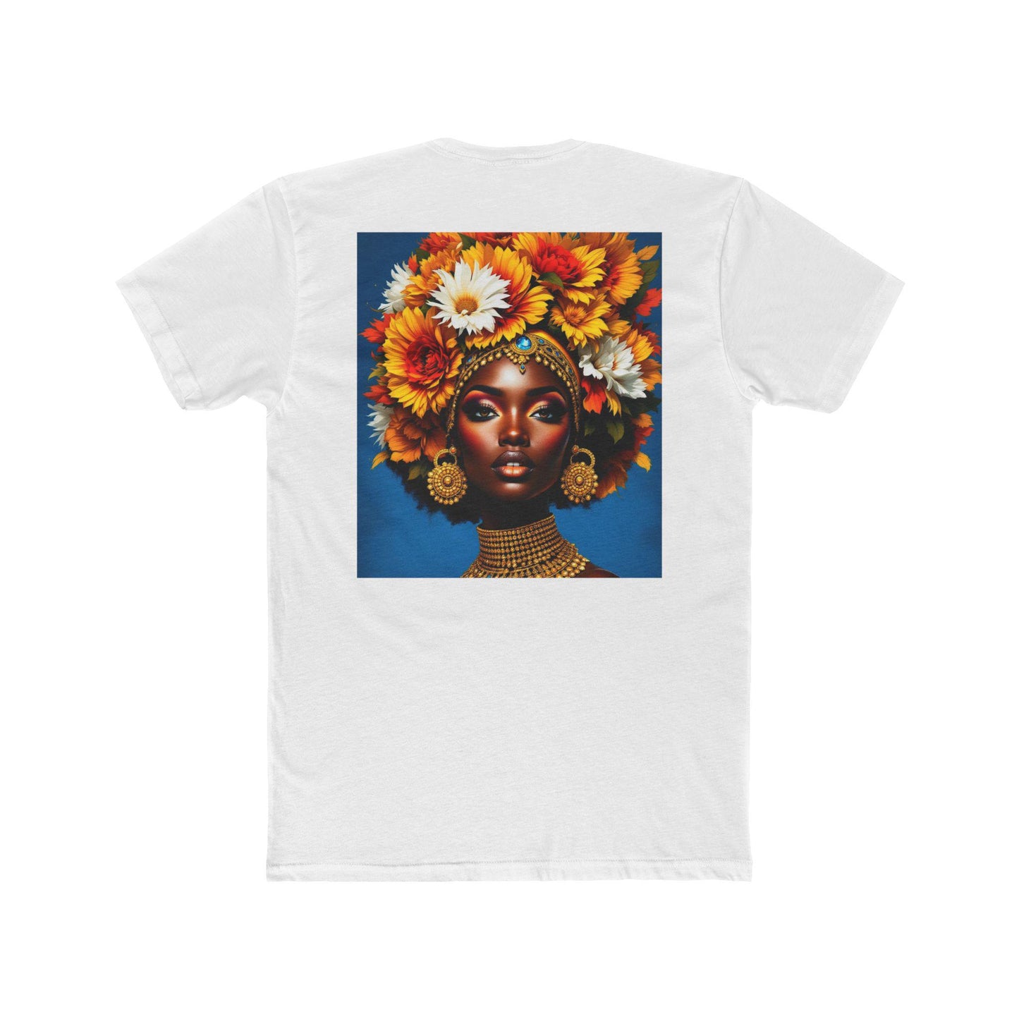 Vibrant Floral Art Tee, Black Girl Magic Tee, Bohemian T-Shirt, Fashion Statement Shirt, Gift for Her, Summer Style Crew Neck