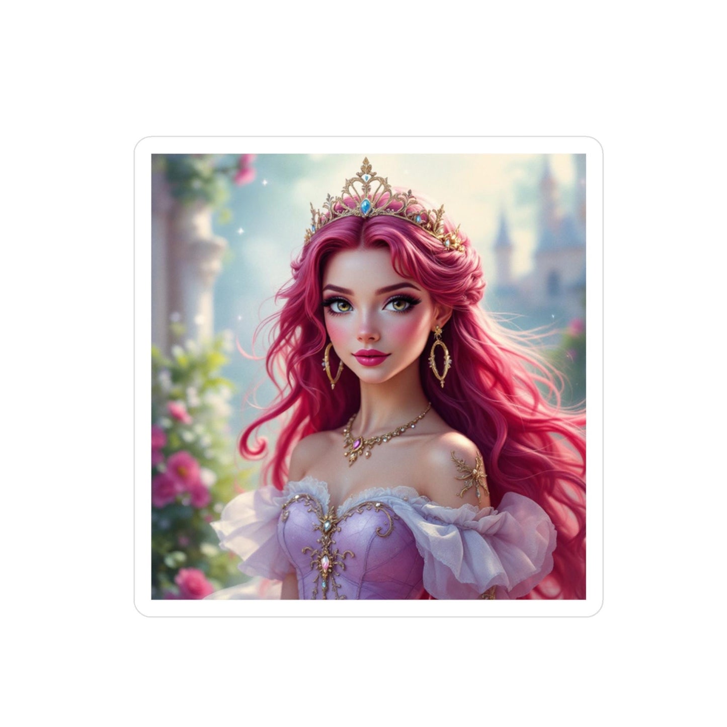 Vinyl Decals for Home Decor, Cute Princess Sticker, Wall Art, Girls Bedroom Decor, Vinyl Wall Art, Gift for Kids