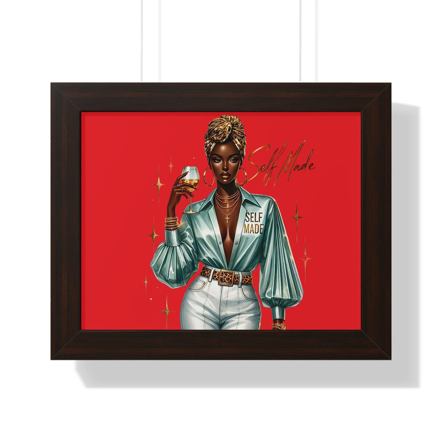 Framed Inspirational Wall Art, Self Made Poster, Empowering Home Decor, Motivational Gift, Modern Artwork, Stylish Living Room Decor