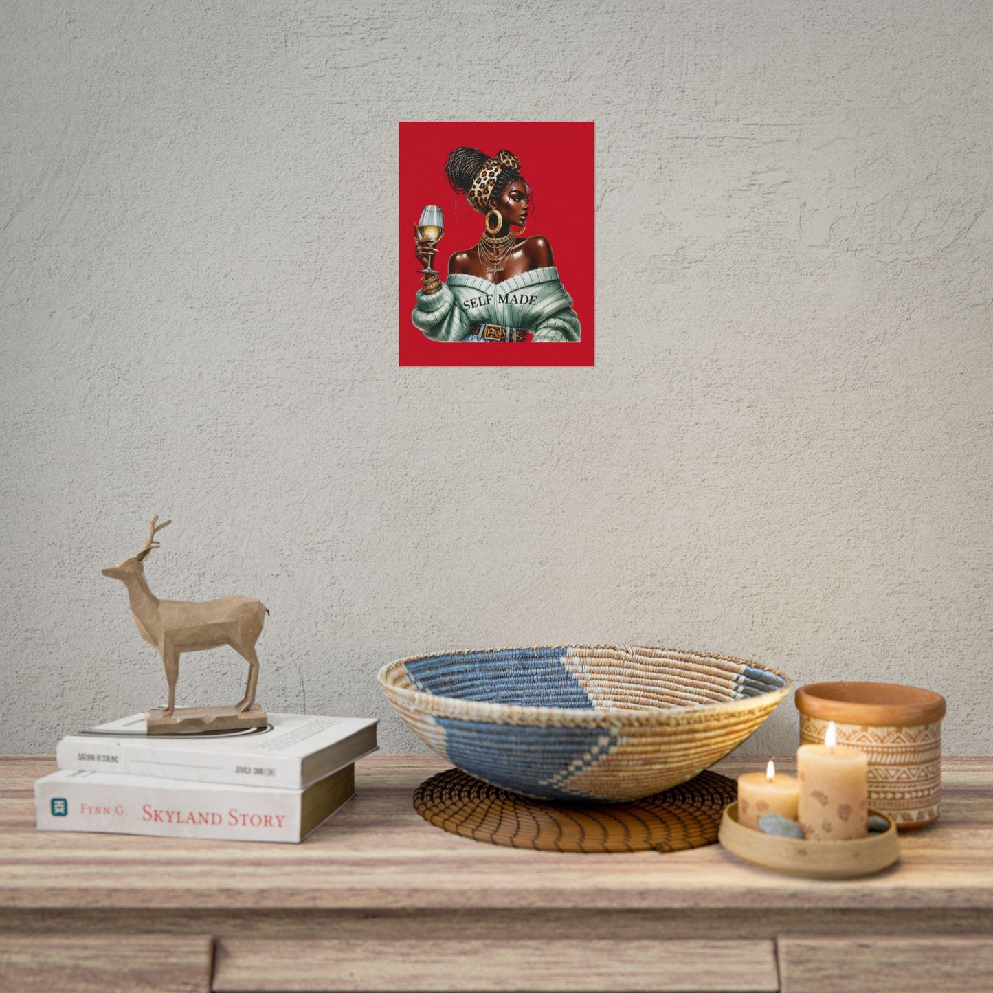 Chic Self-Made Rolled Poster - Empowering Wall Art, Motivational Decor, Unique Gift for Women, Home Office Inspiration, Modern Artwork