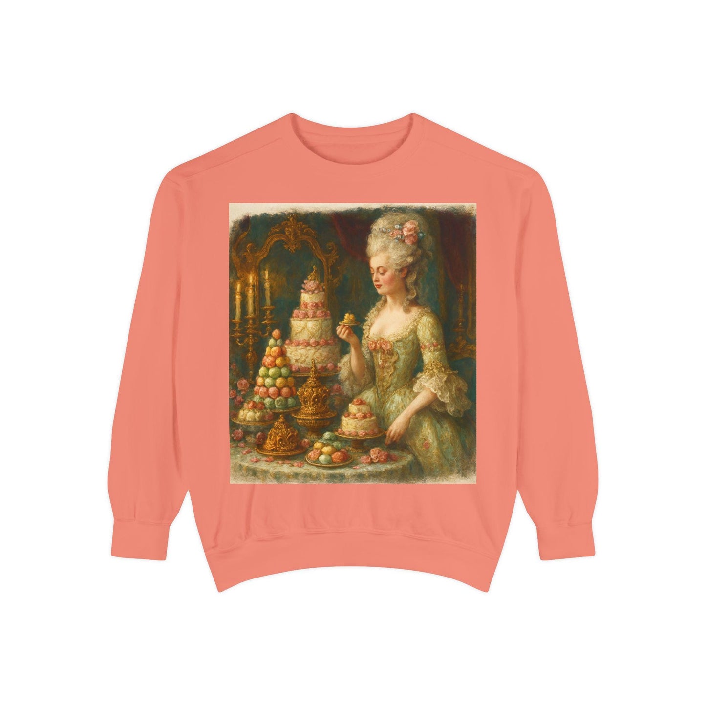 Marie Antoinette Pastry Still Life Sweatshirt | Rococo Cake Painting