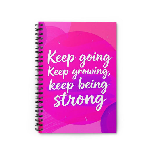 Inspiring Spiral Notebook - Motivational Journal for Daily Reflection, Keep Going Quote, Perfect for Gifts, Office, School, Self-Care