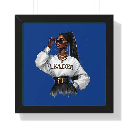 Empowering Framed Poster, Inspirational Wall Art, Leader Poster, Motivational Home Decor, Gift for Ambitious Women