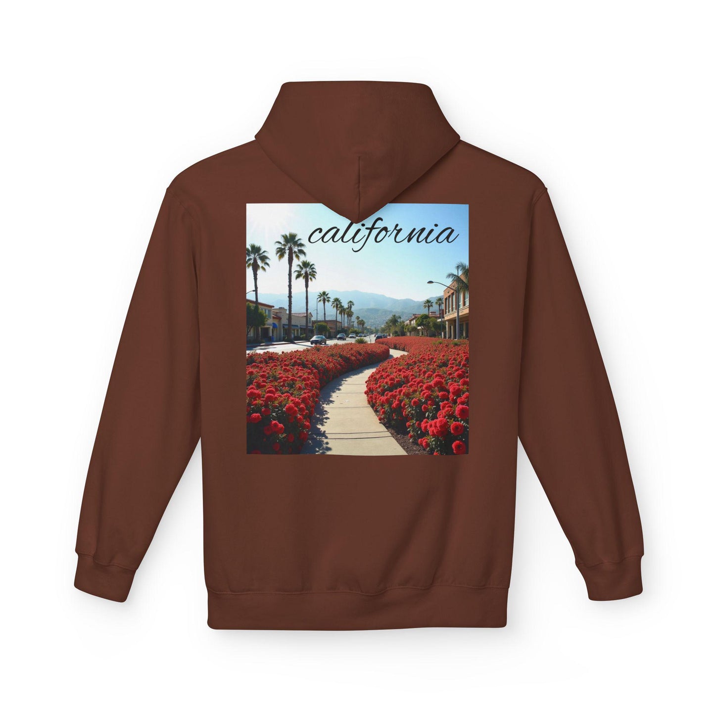 California Vibes Fleece Hoodie, Unisex Hoodie, Summer Apparel, Travel Souvenir, Gift for Her, Casual Wear, Relaxed Style