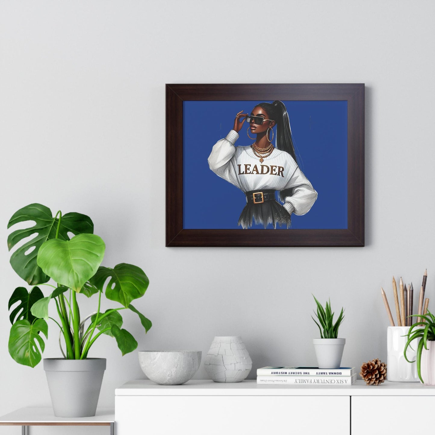 Empowering Framed Poster, Inspirational Wall Art, Leader Poster, Motivational Home Decor, Gift for Ambitious Women