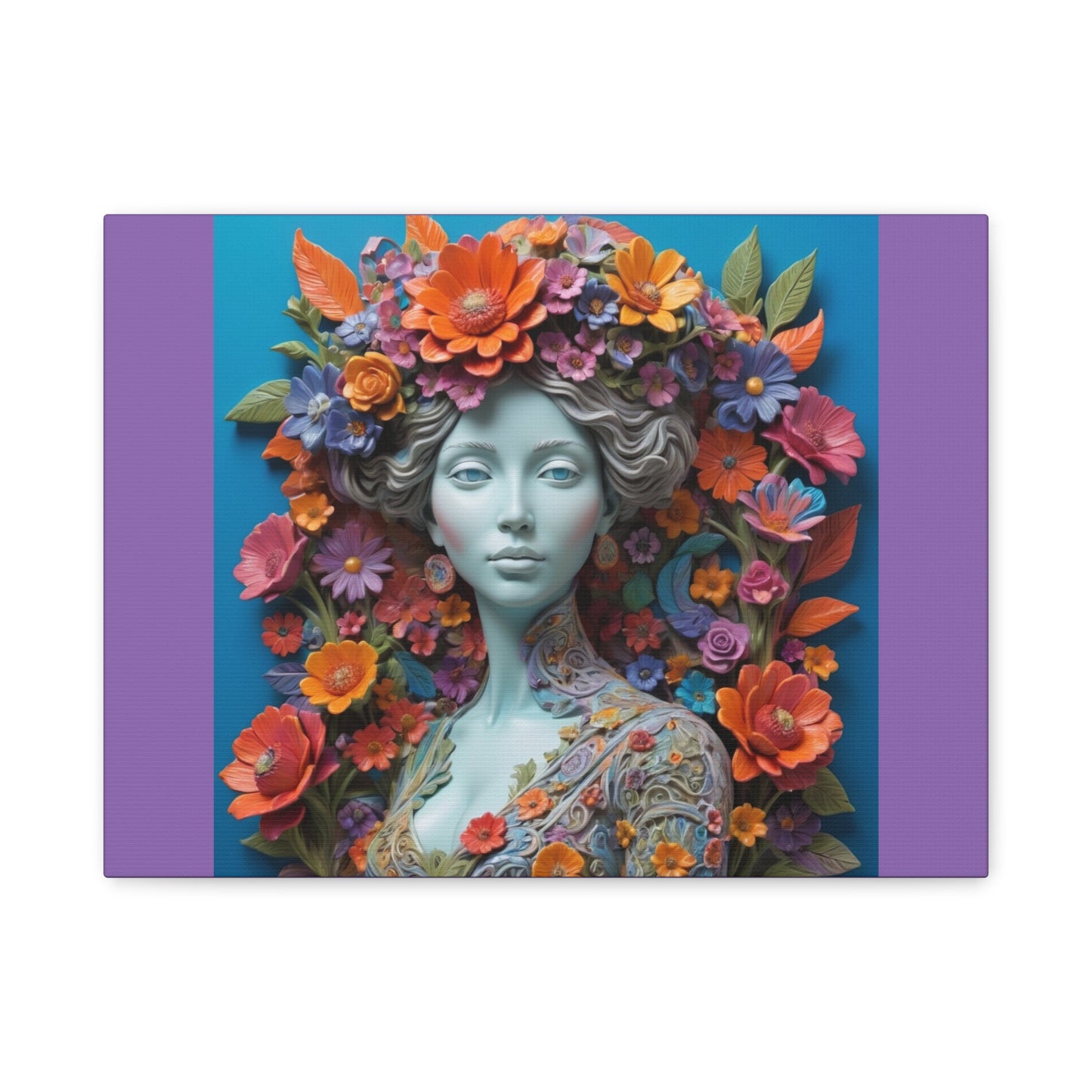 Floral Goddess Matte Canvas Print — Stretched Wall Art