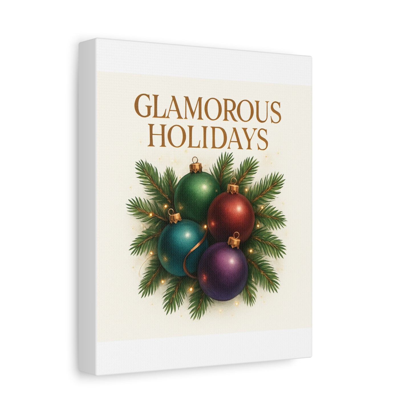 Glamorous Holidays Christmas Ornament Canvas Wall Art
