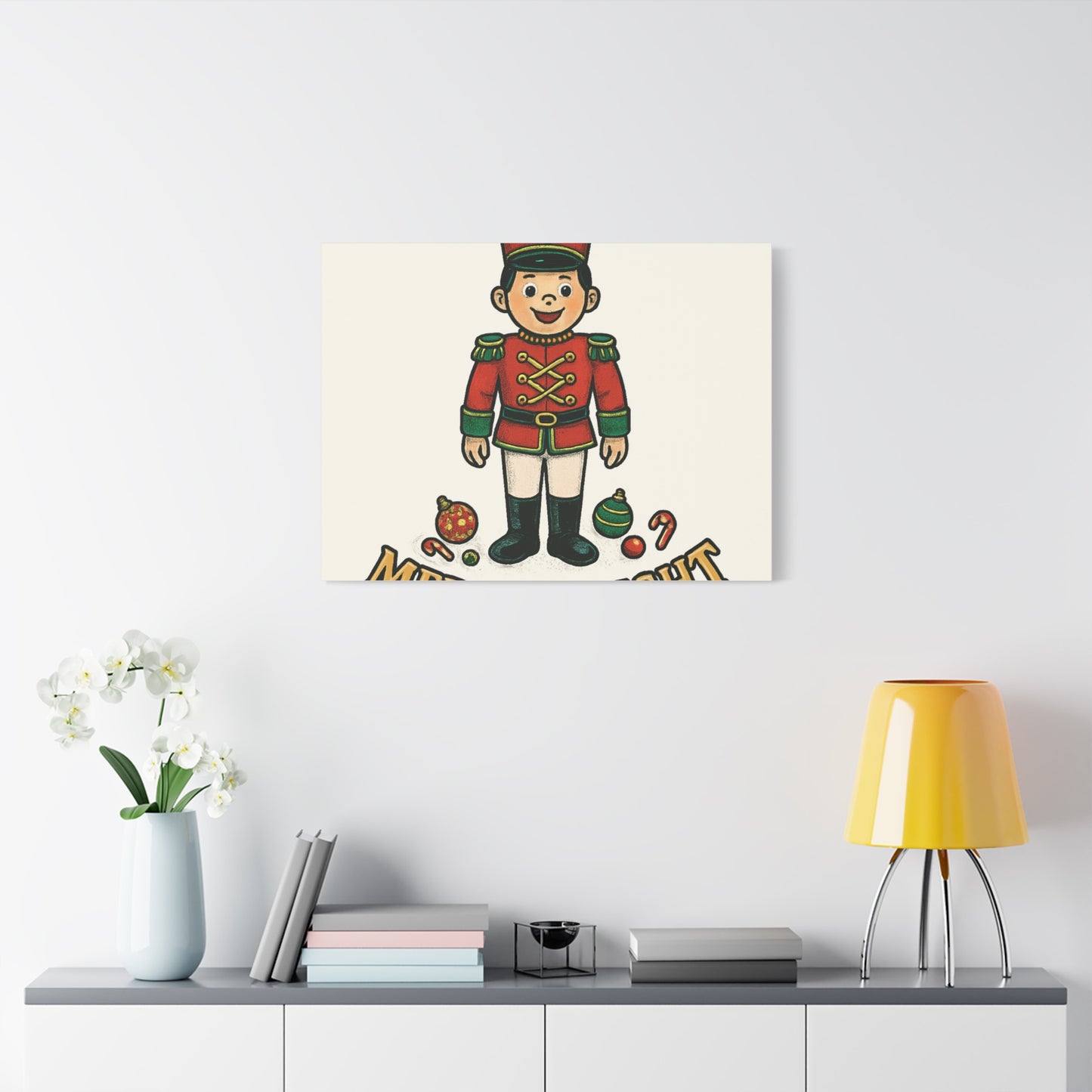 Nutcracker Soldier Matte Canvas Wall Art — Merry & Bright Holiday Decor