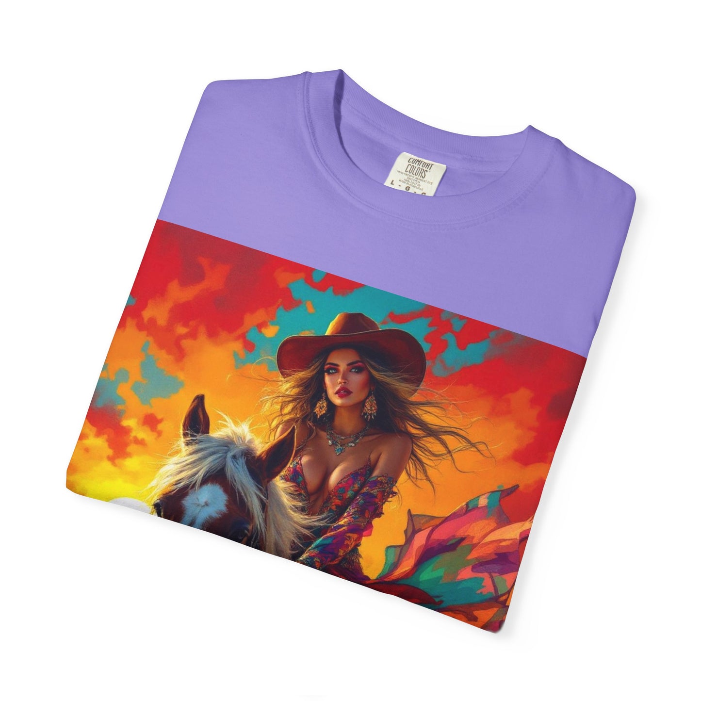Sunset Cowgirl Horse T-Shirt