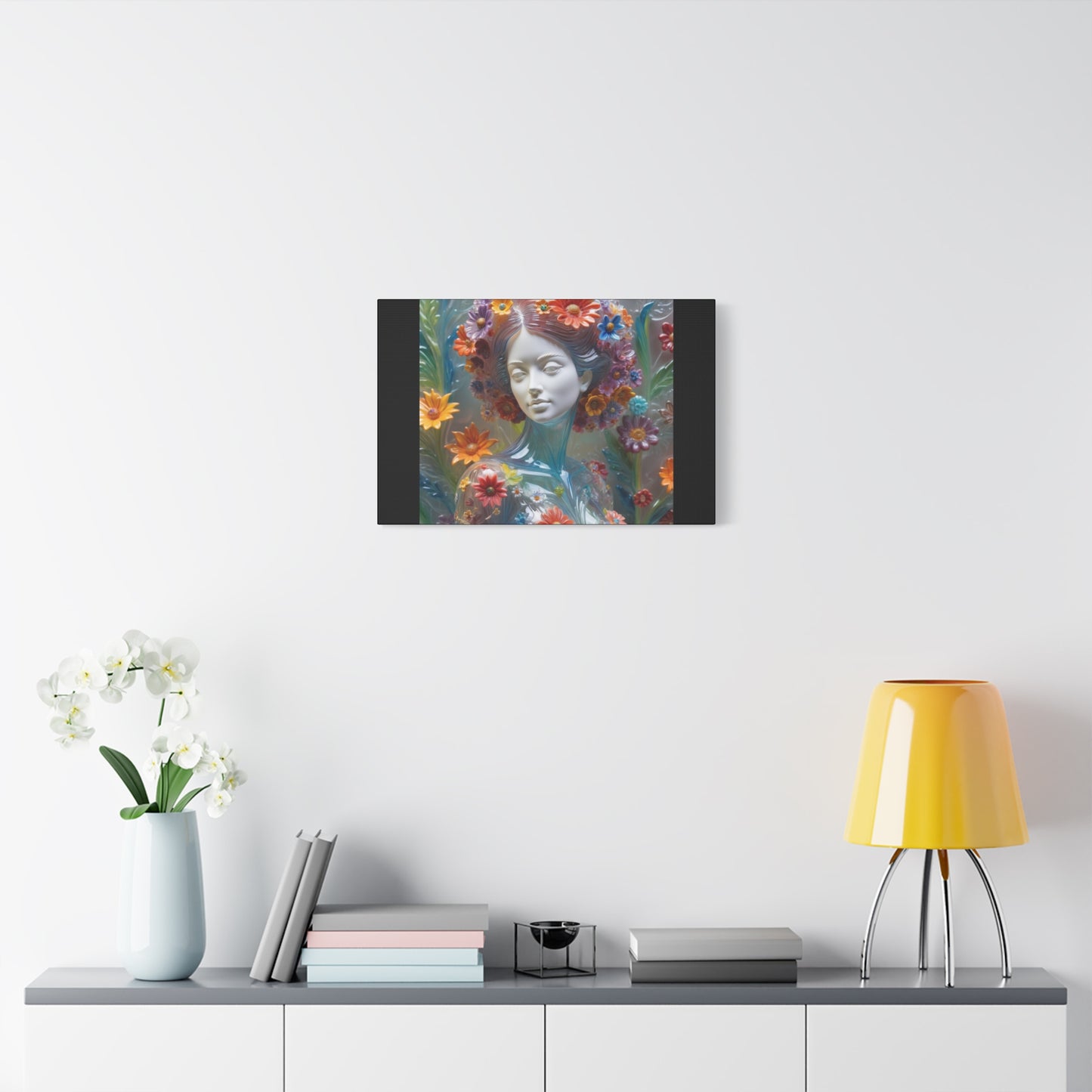 Copy of Floral Muse Matte Stretched Canvas – Botanical Female Bust Wall Art