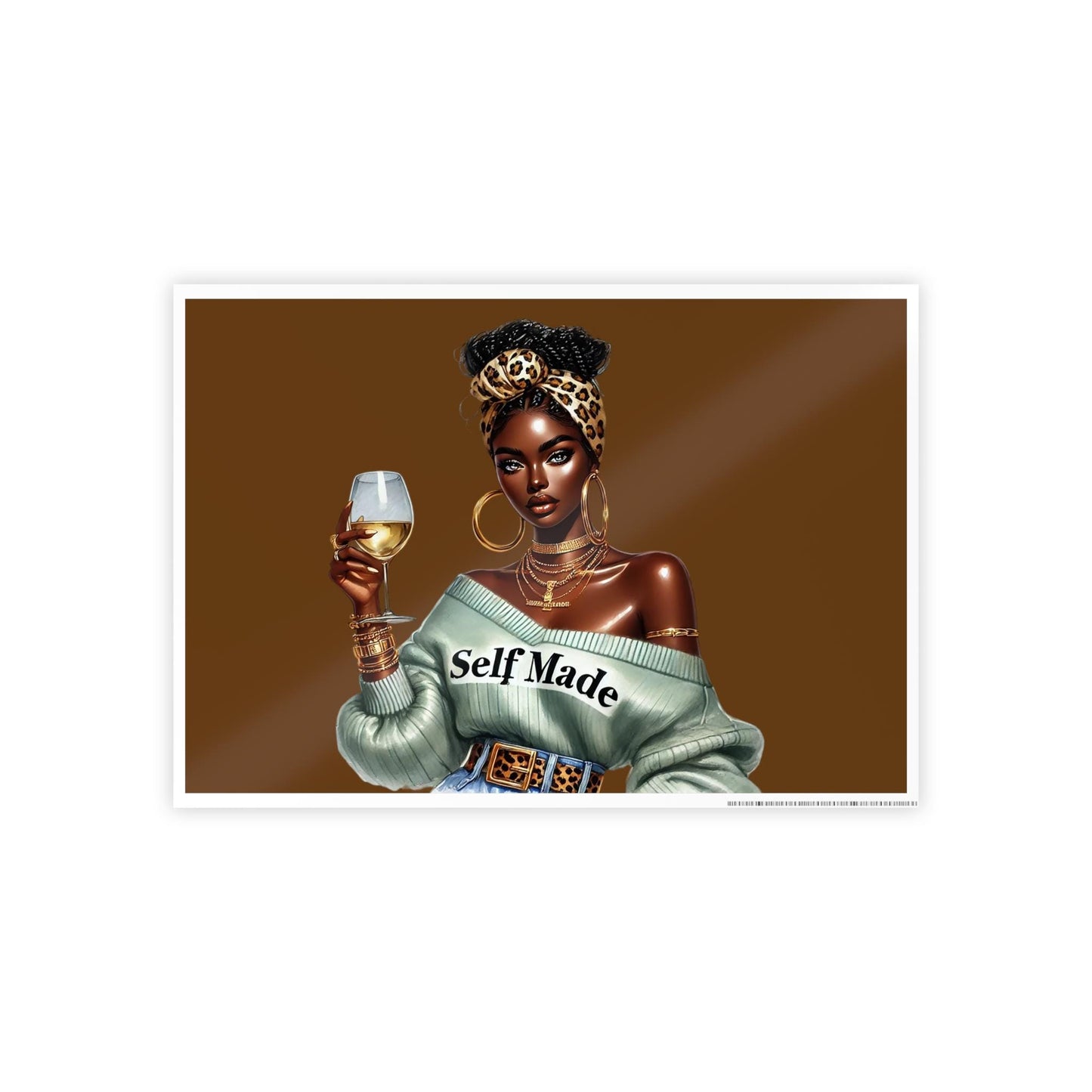 Self Made Gloss Posters, Inspirational Art Print, Home Decor, Motivational Wall Art, Gift for Her, Office Decor