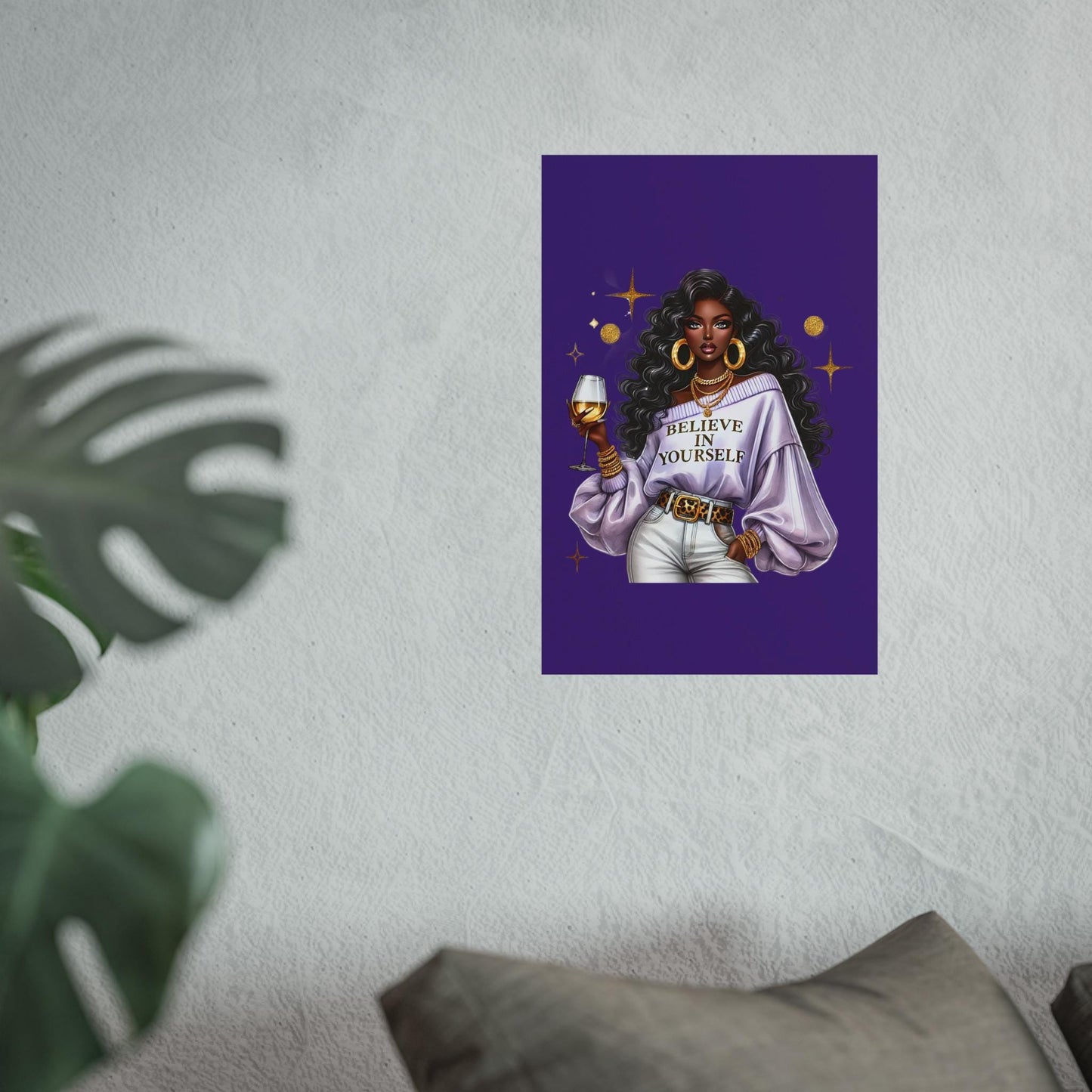 Empowering Fine Art Poster | Inspirational Home Decor | Believe in Yourself Wall Art | Gift for Her | Motivational Art Print