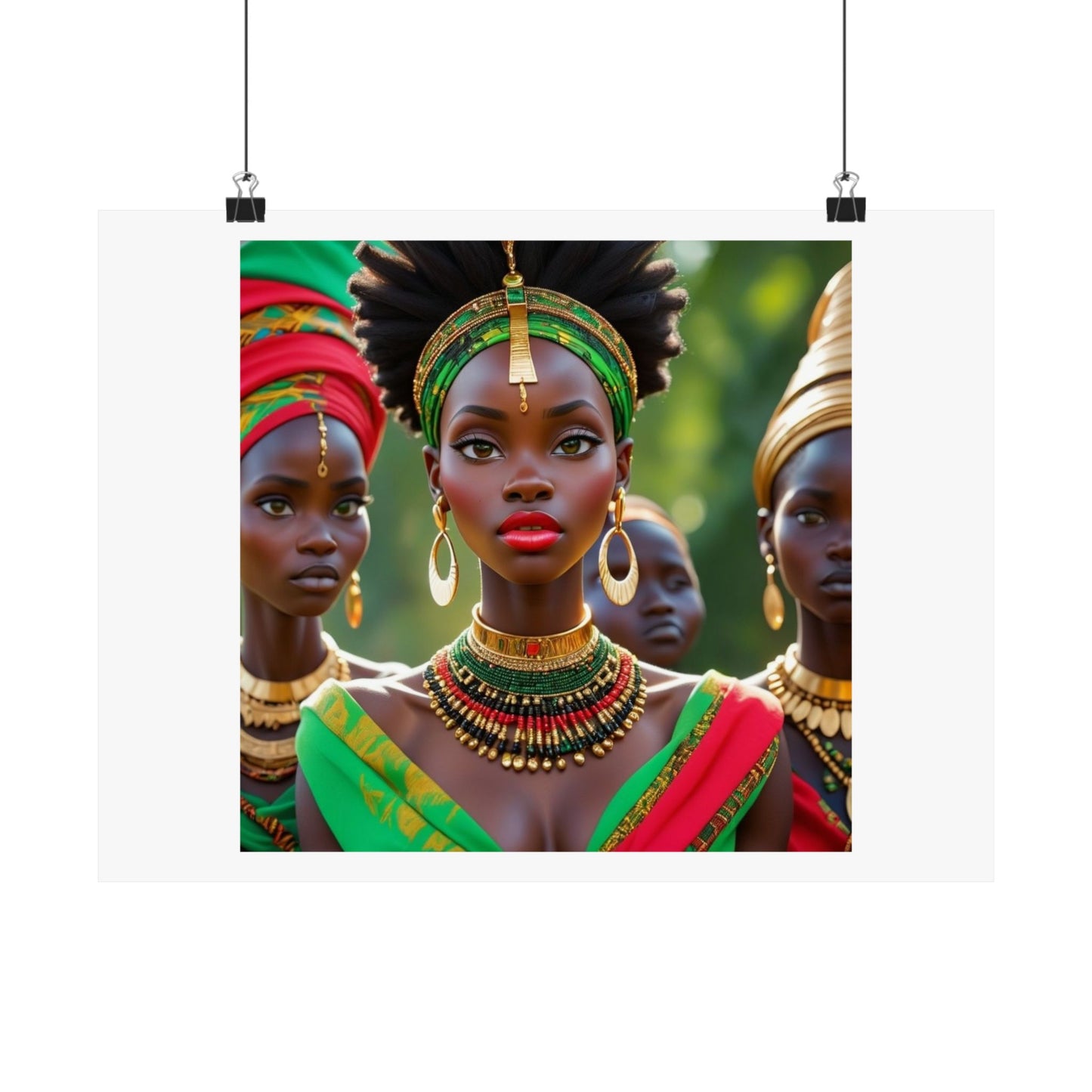 African Queen Matte Poster — Vibrant Cultural Wall Art