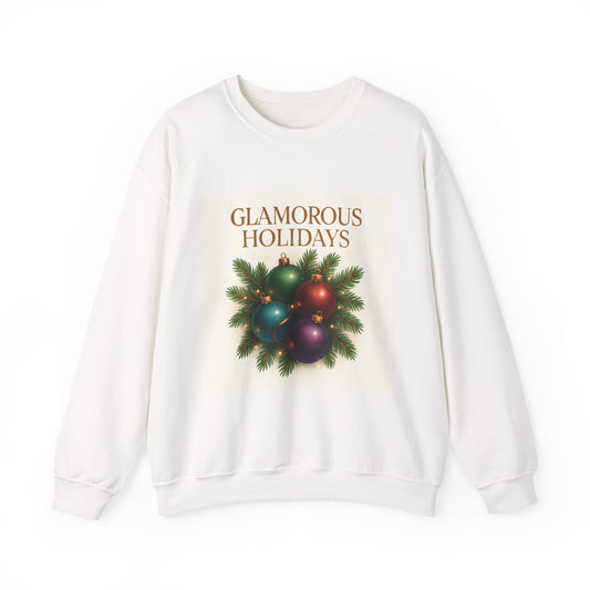 Glamorous Holidays Sweatshirt — Festive Christmas Ornament Crewneck