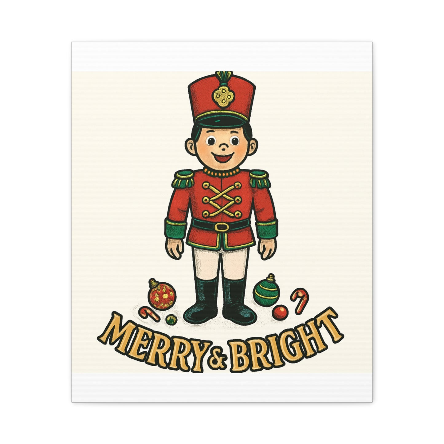 Nutcracker Soldier Matte Canvas Wall Art — Merry & Bright Holiday Decor