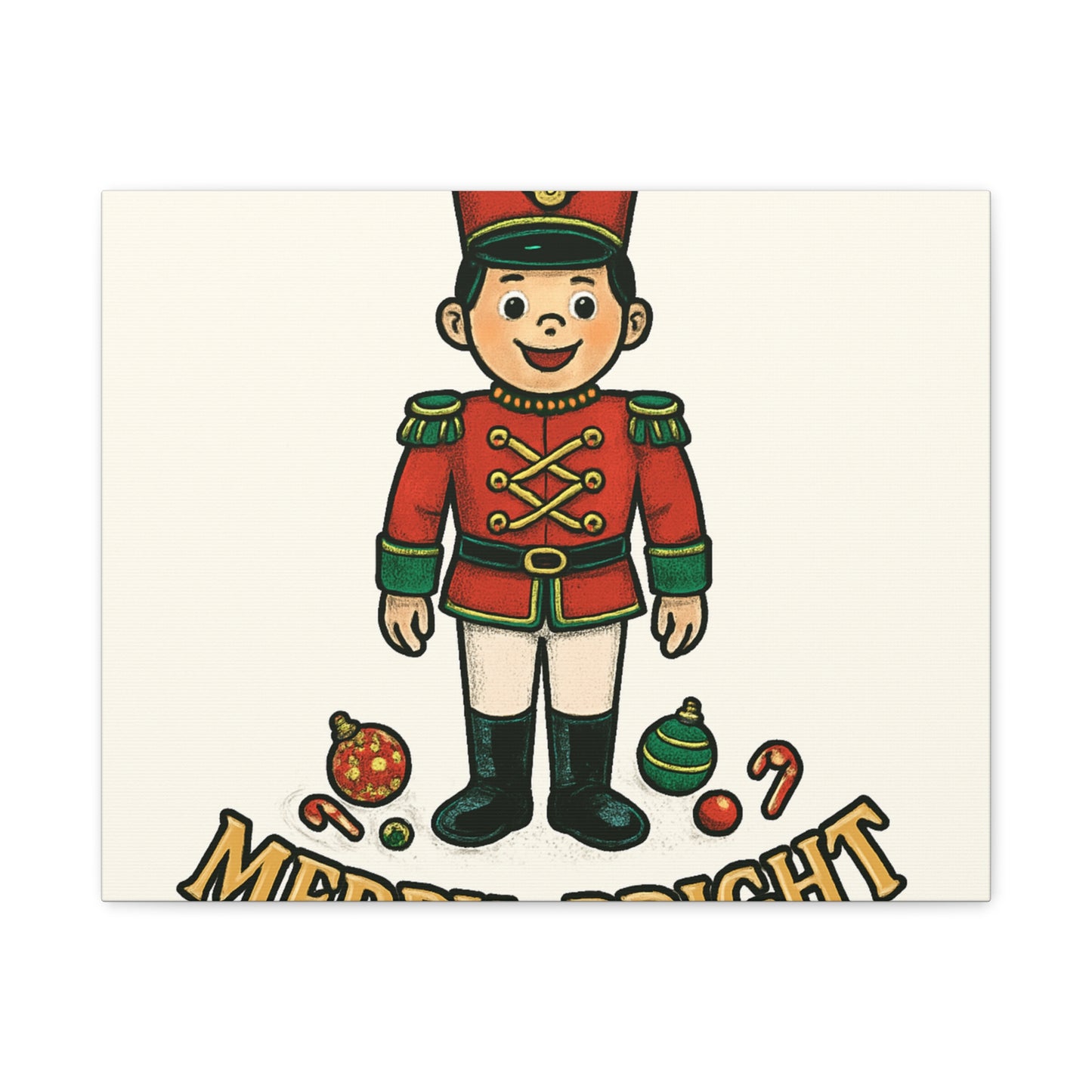 Nutcracker Soldier Matte Canvas Wall Art — Merry & Bright Holiday Decor