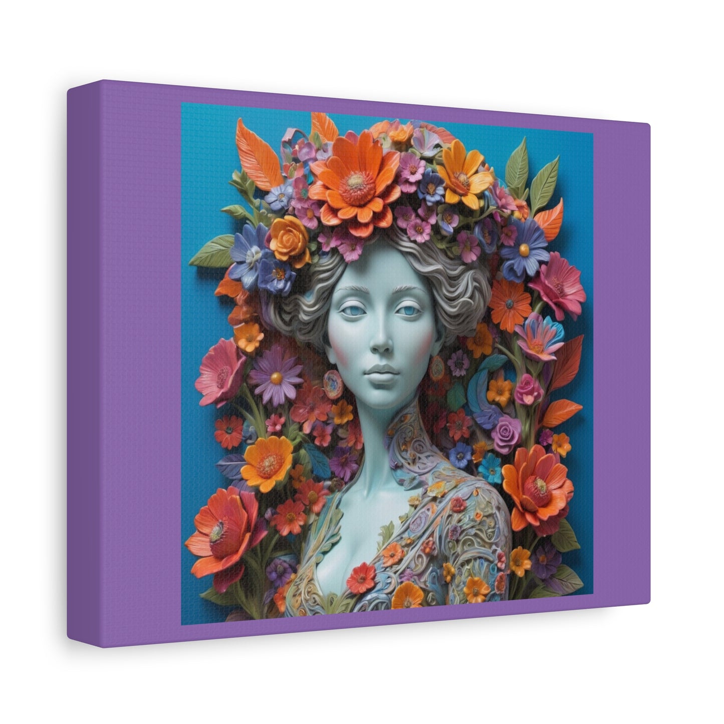 Floral Goddess Matte Canvas Print — Stretched Wall Art
