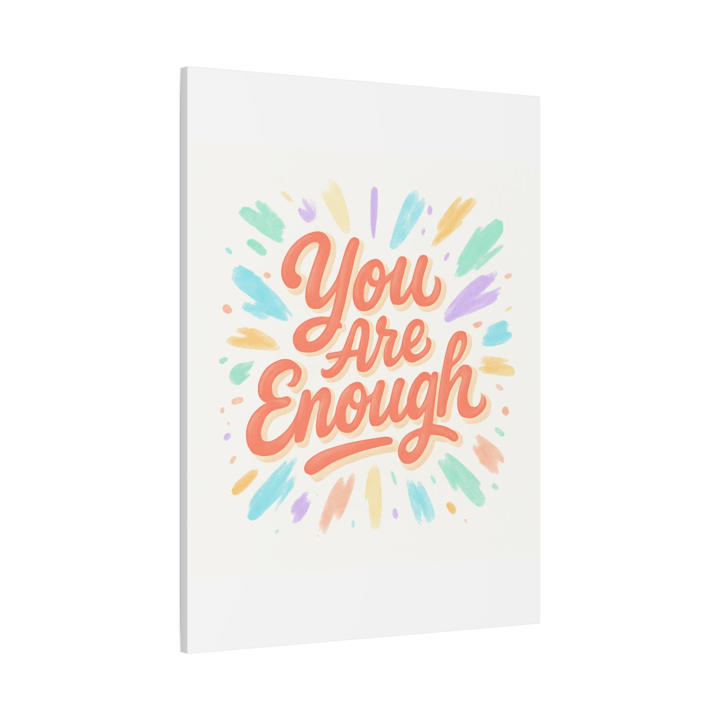 You Are Enough Canvas Wall Art — Inspirational Motivational Quote