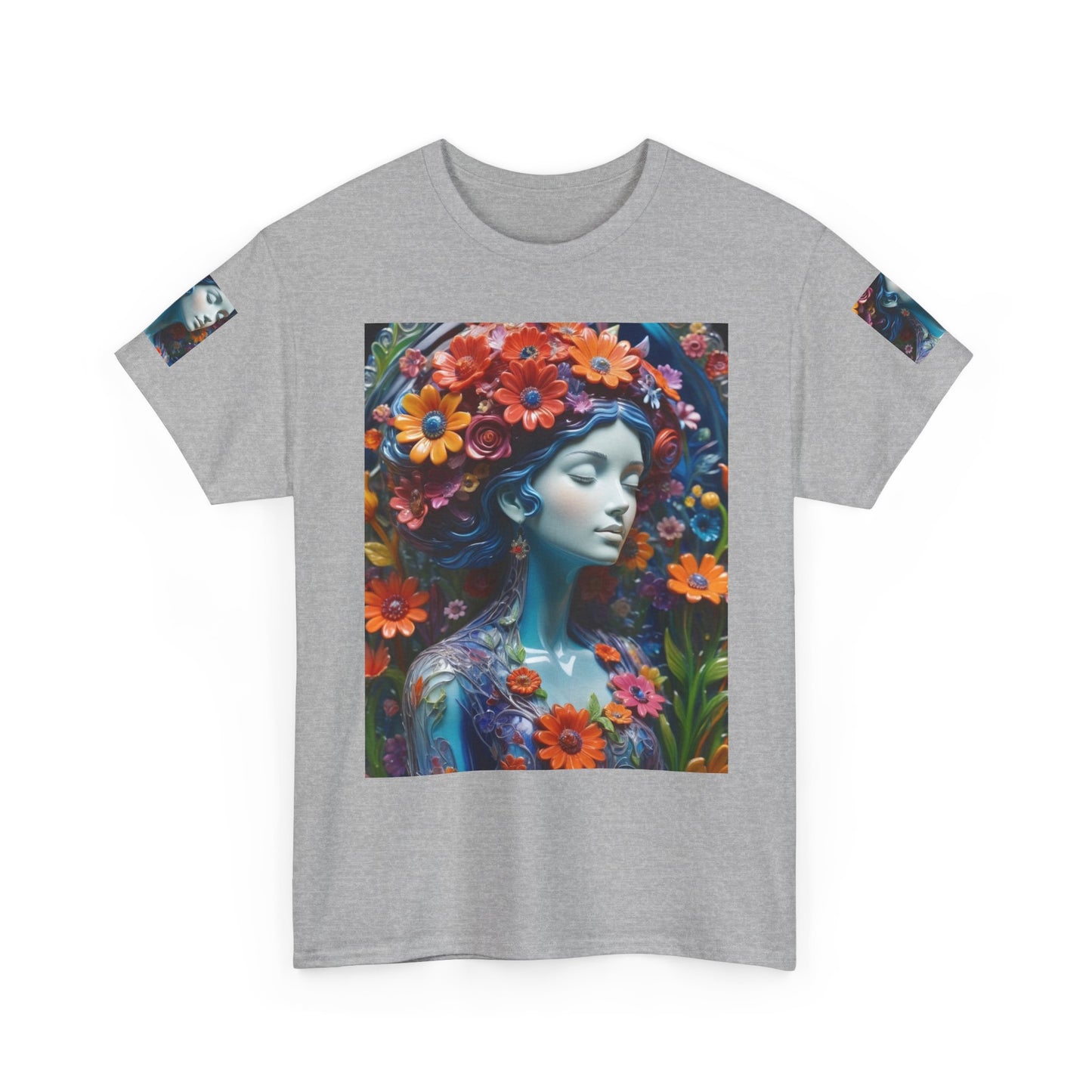 Floral Goddess T‑Shirt — Vibrant Flower Crown Art Tee