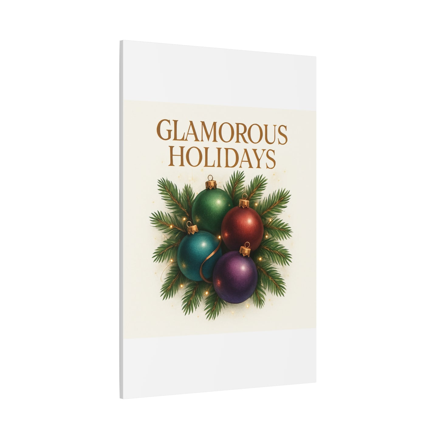 Glamorous Holidays Christmas Ornament Canvas Wall Art