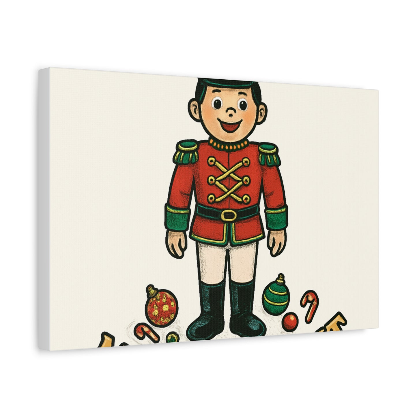 Nutcracker Soldier Matte Canvas Wall Art — Merry & Bright Holiday Decor