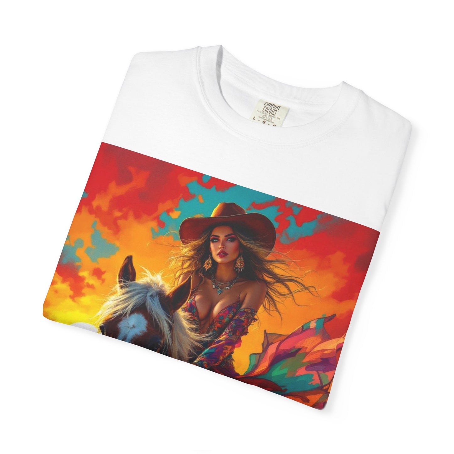 Sunset Cowgirl Horse T-Shirt