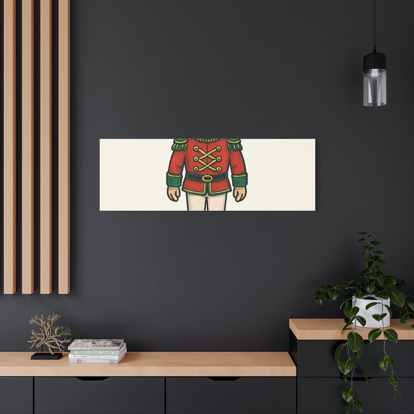 Nutcracker Soldier Matte Canvas Wall Art — Merry & Bright Holiday Decor